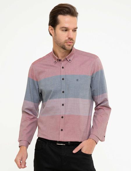 Bordo Slim Fit Gömlek - 50219469012