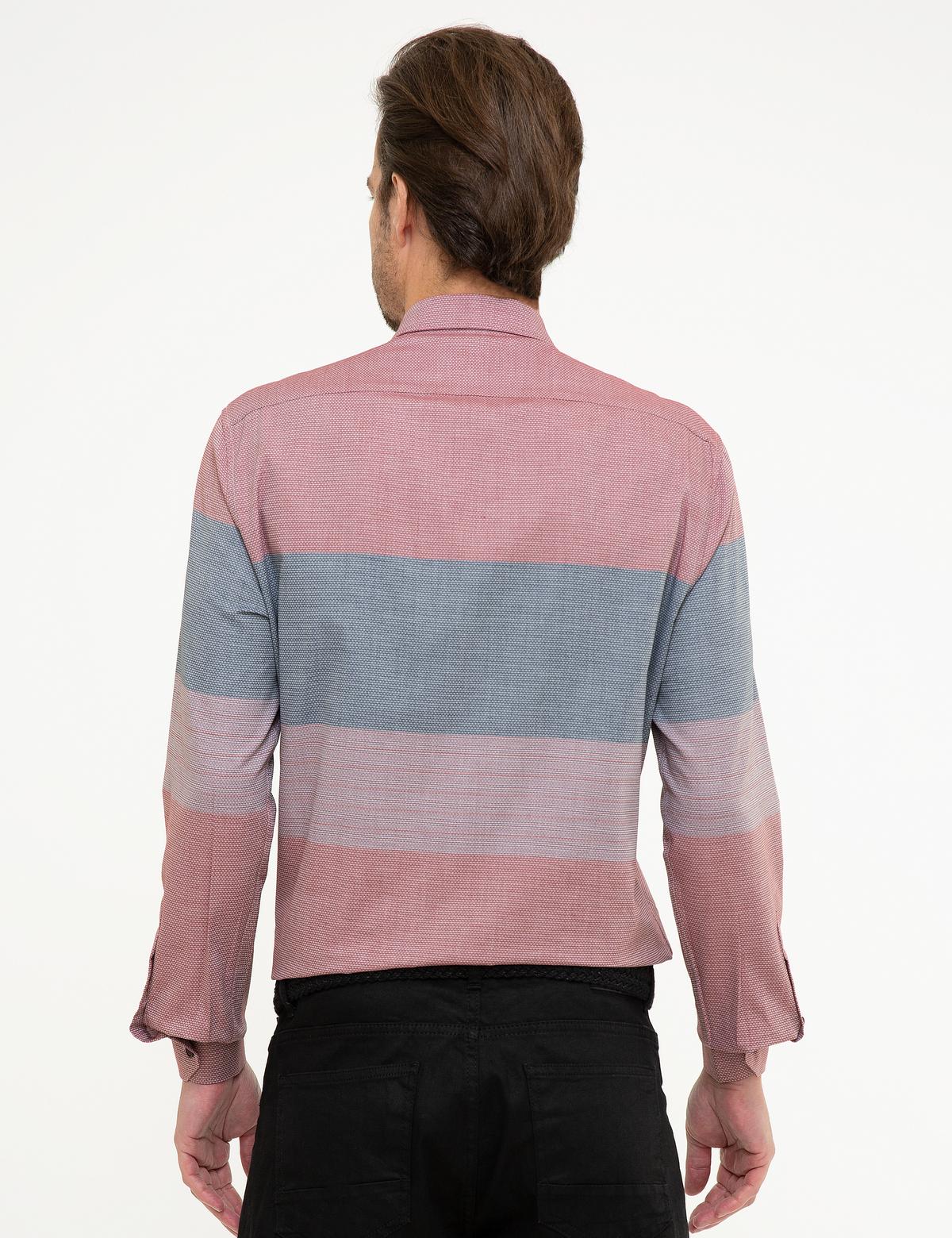 Bordo Slim Fit Gömlek - 50219469012