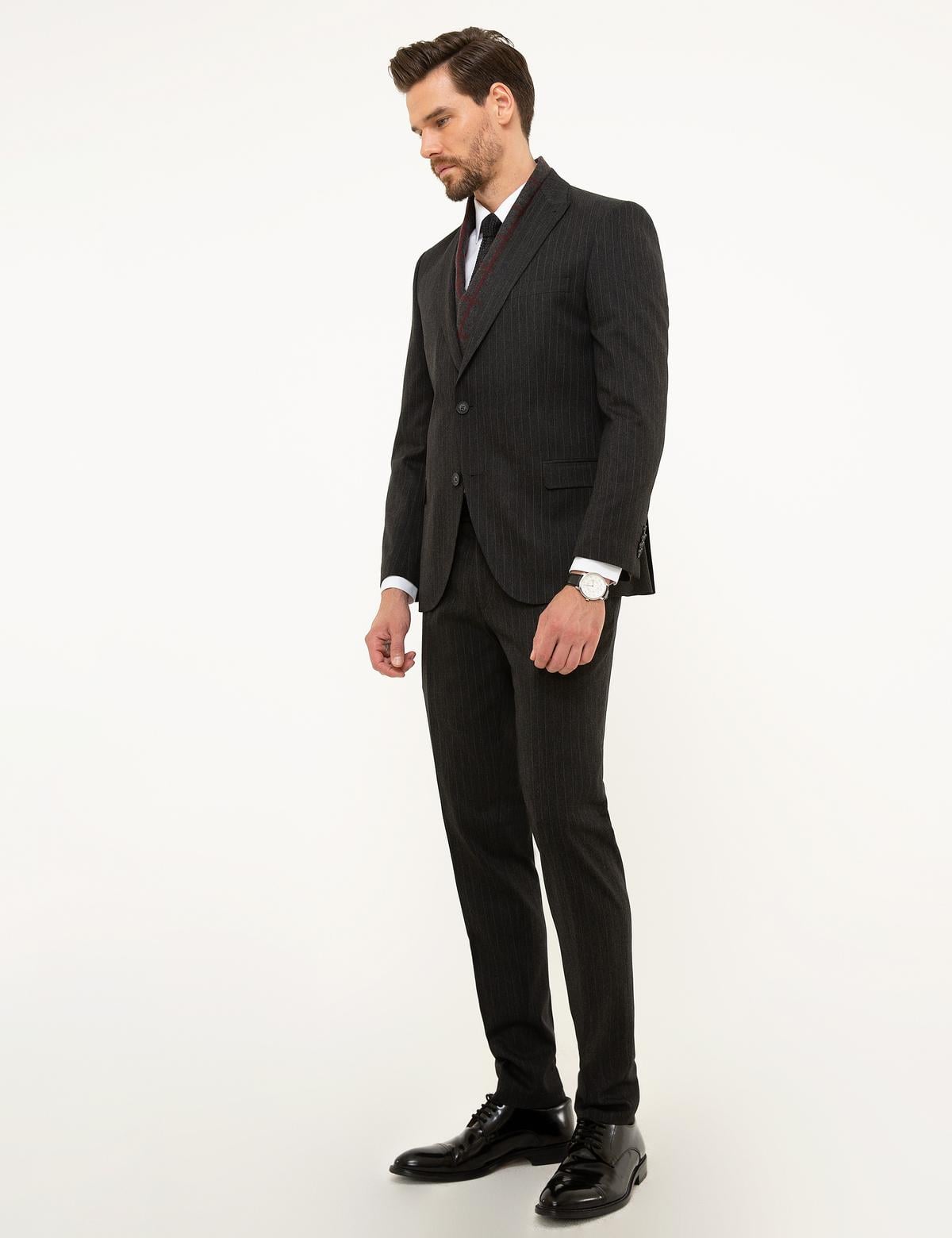 Füme Ekstra Slim Fit Takım Elbise - 50216081050