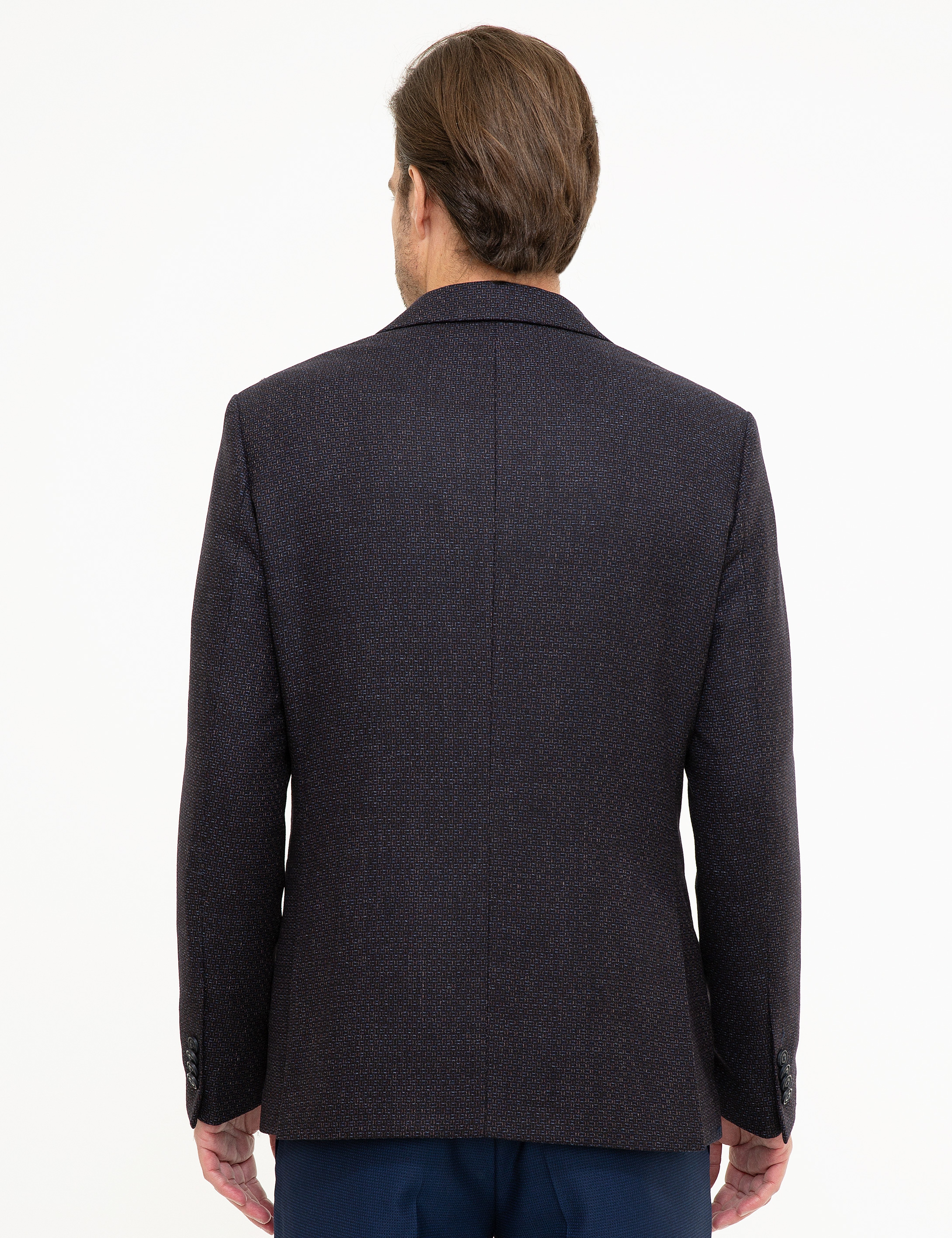 Lacivert Slim Fit Ceket - Image 4