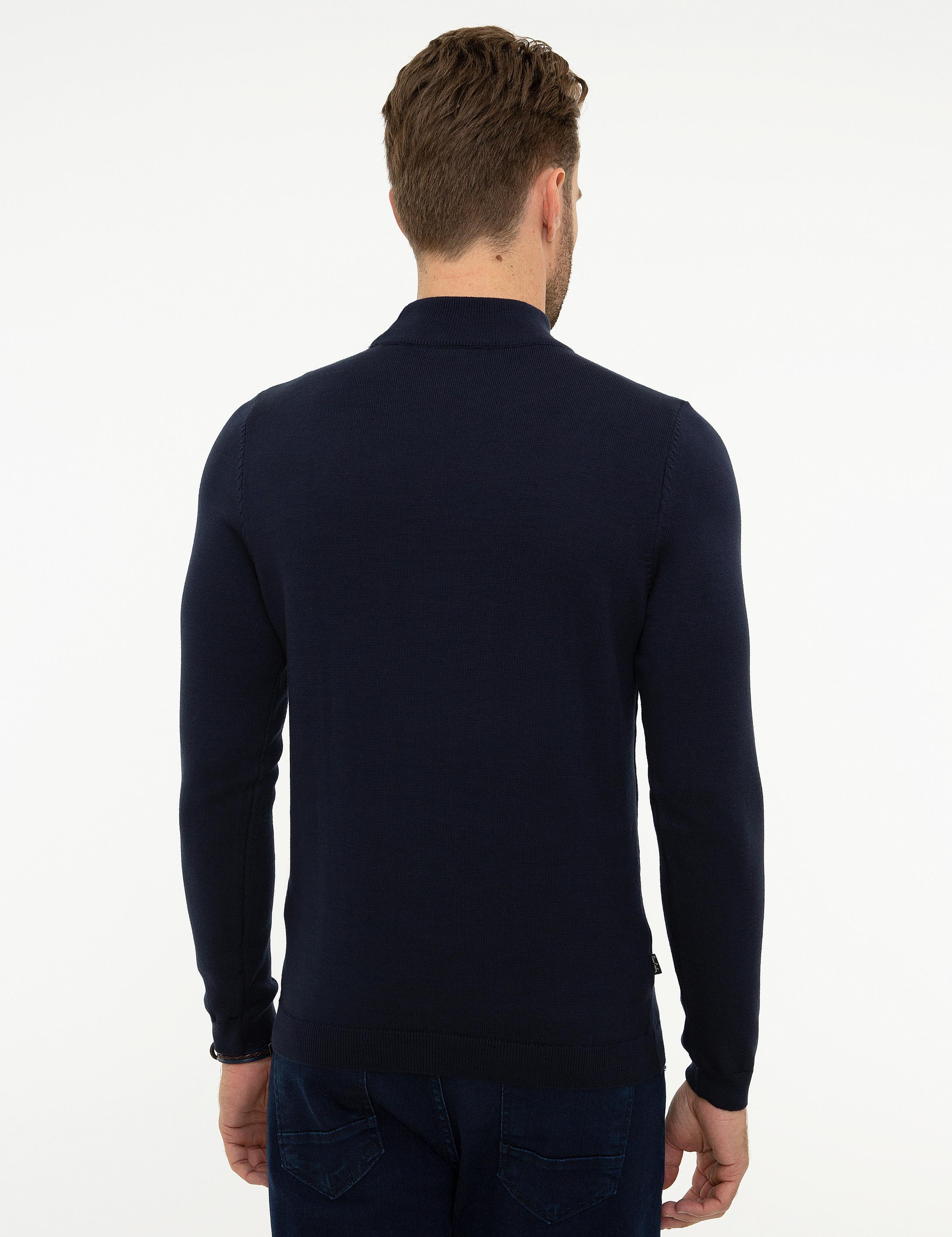 Koyu Lacivert Slim Fit Kazak