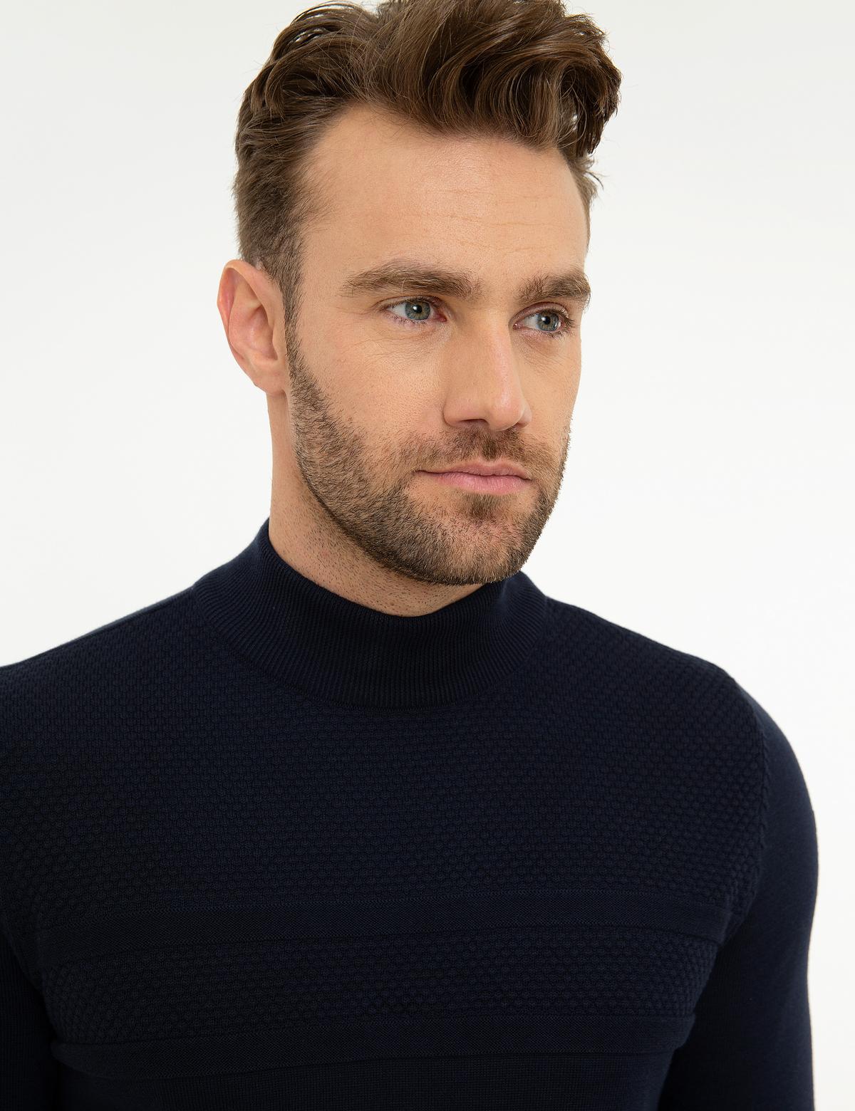 Koyu Lacivert Slim Fit Kazak - 50216862001