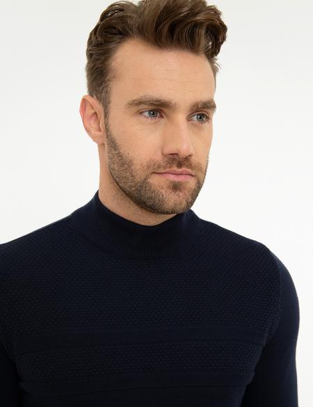 Koyu Lacivert Slim Fit Kazak - 50216862001