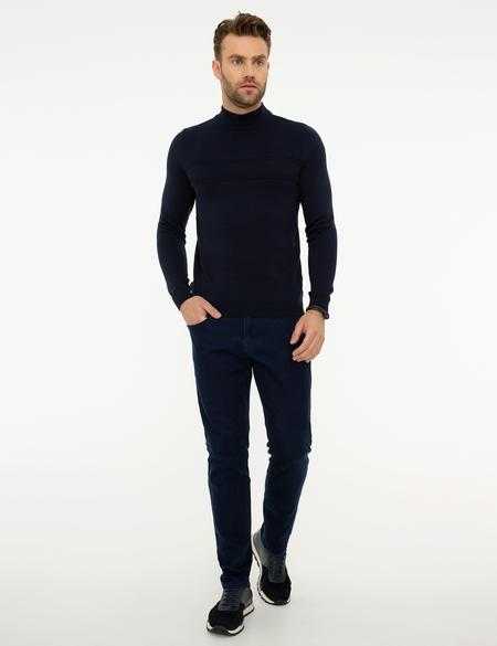 Koyu Lacivert Slim Fit Kazak - 50216862001