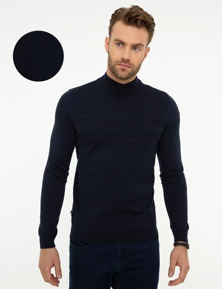 Koyu Lacivert Slim Fit Kazak - 50216862001