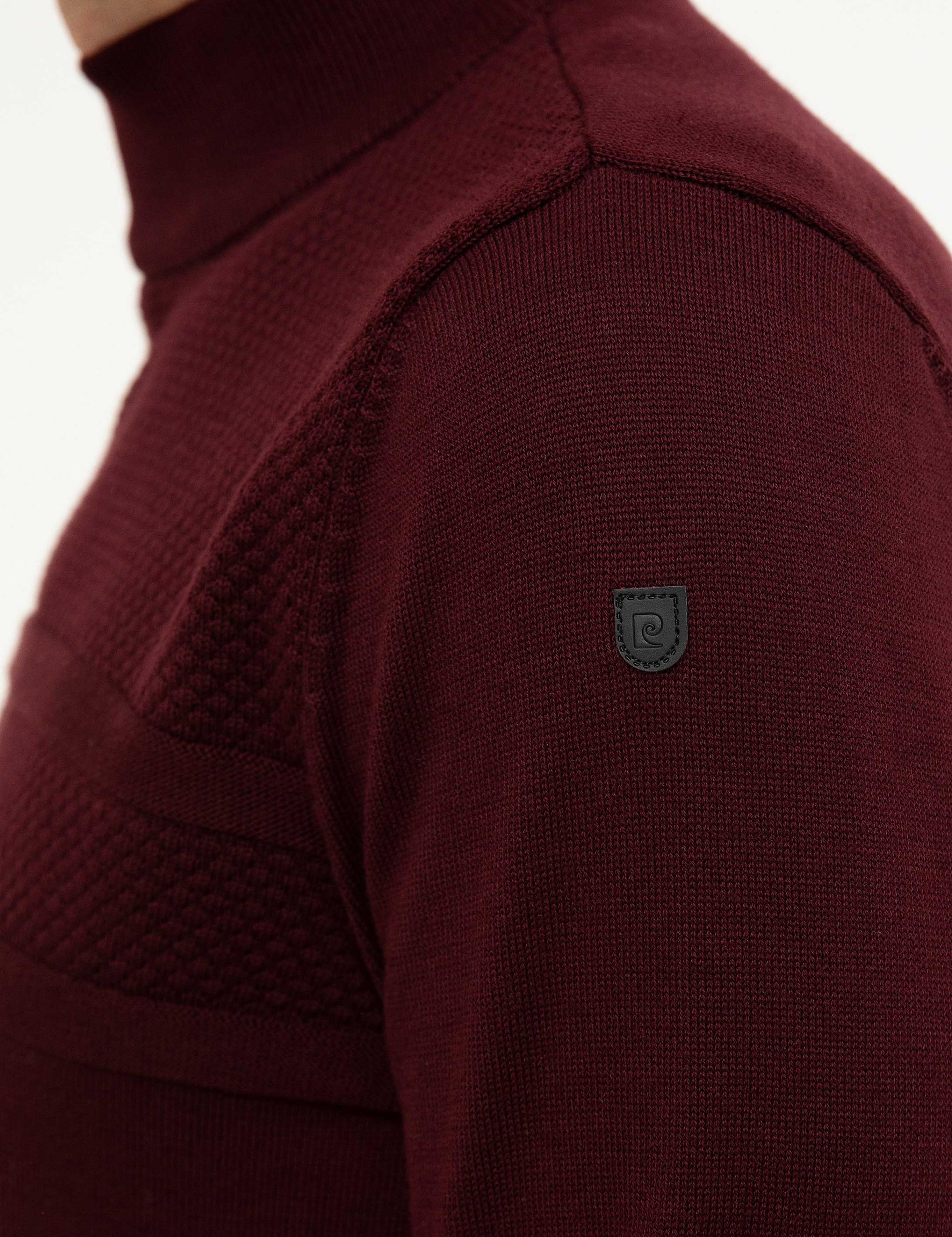 Bordo Slim Fit Triko Kazak