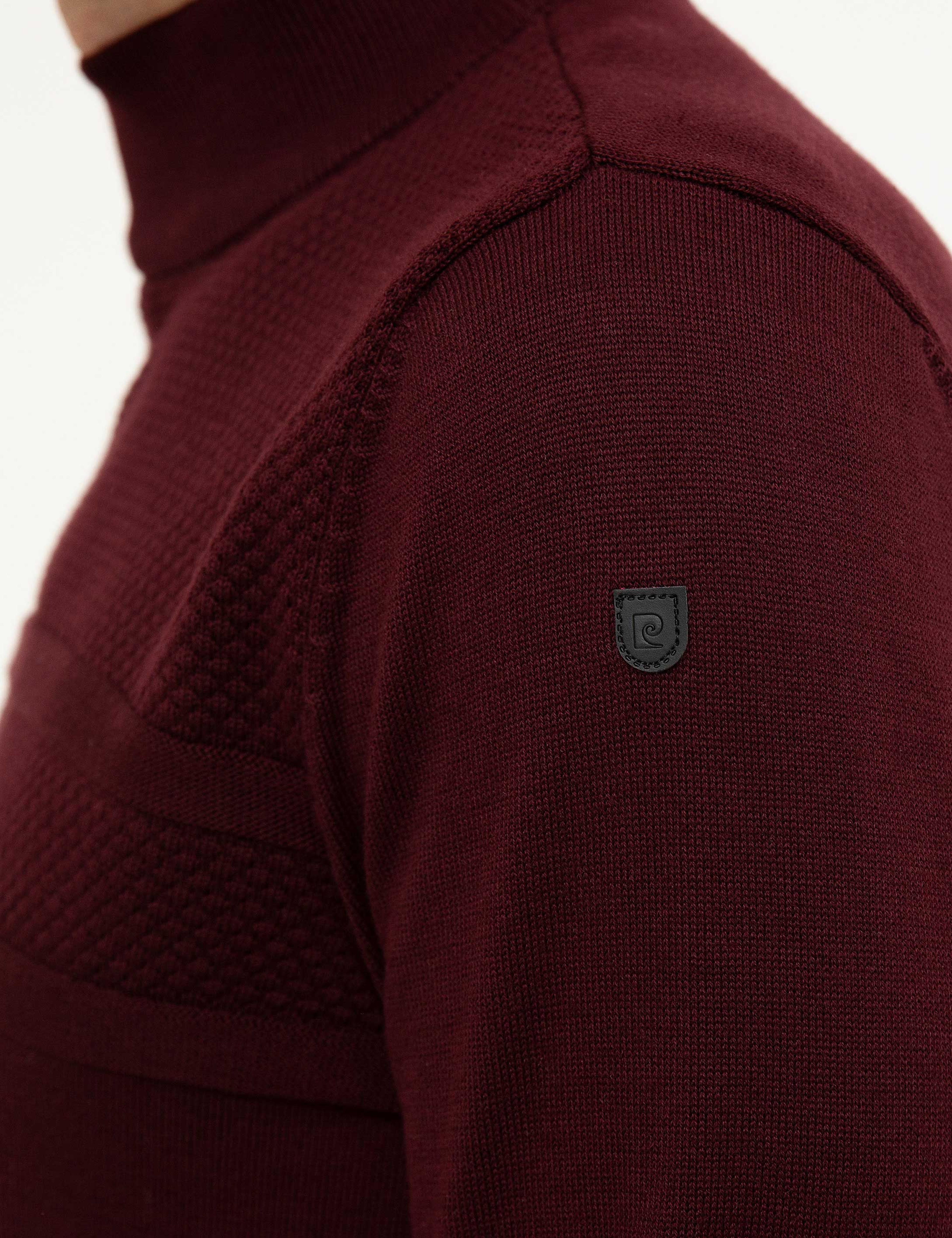 Bordo Slim Fit Triko Kazak