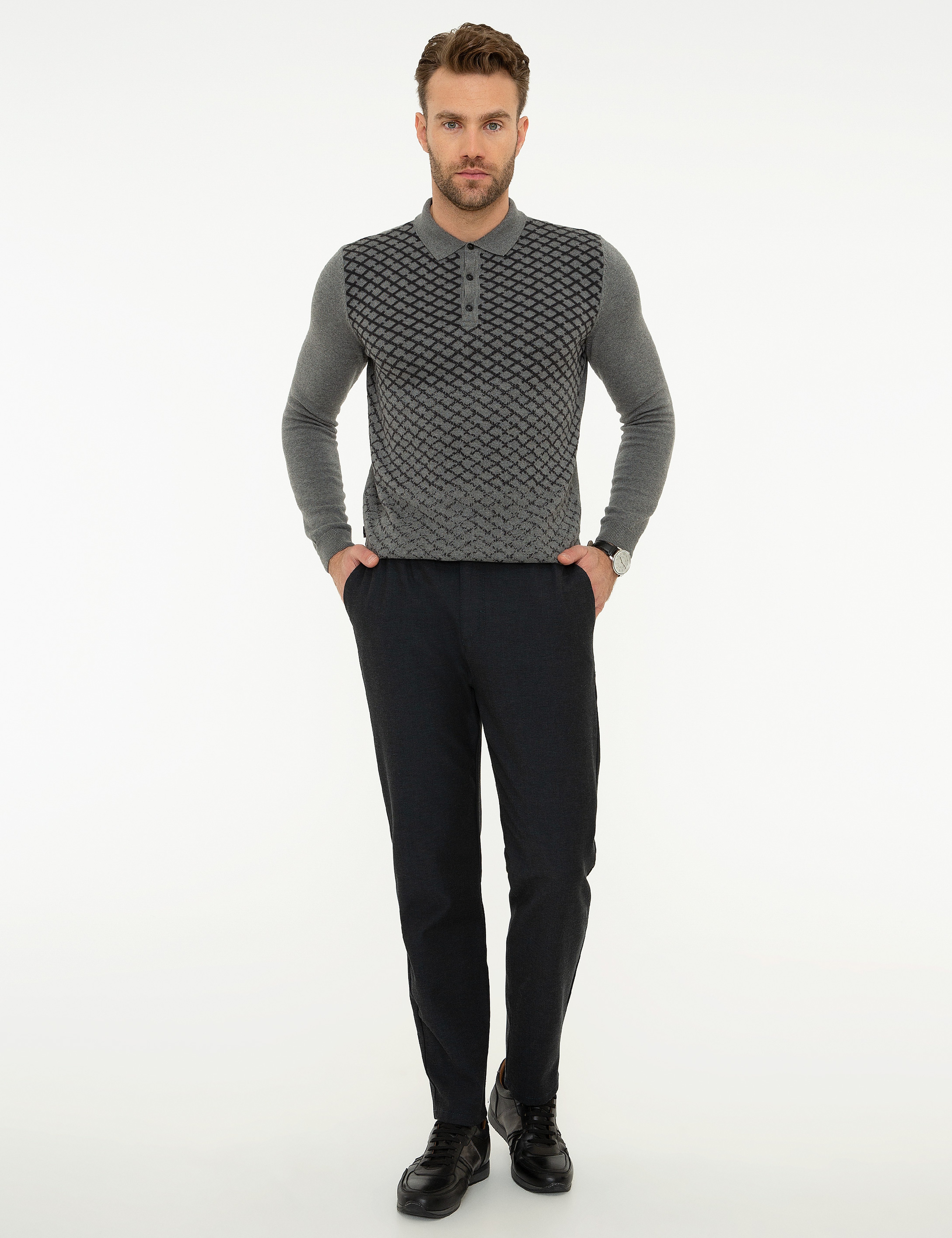 Lacivert Jogger Fit Pantolon - Image 1