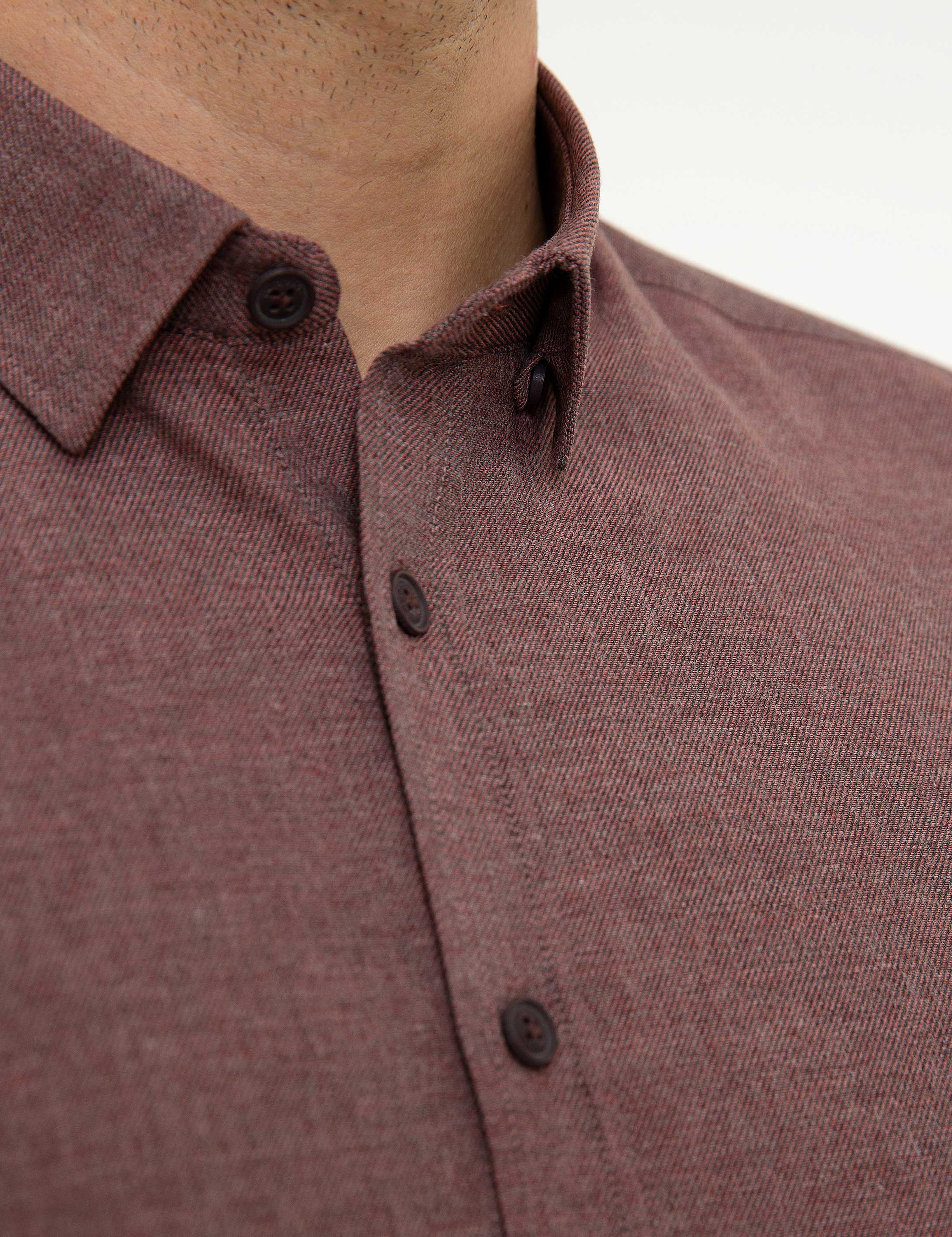 Bordo Slim Fit Gömlek - Image 5