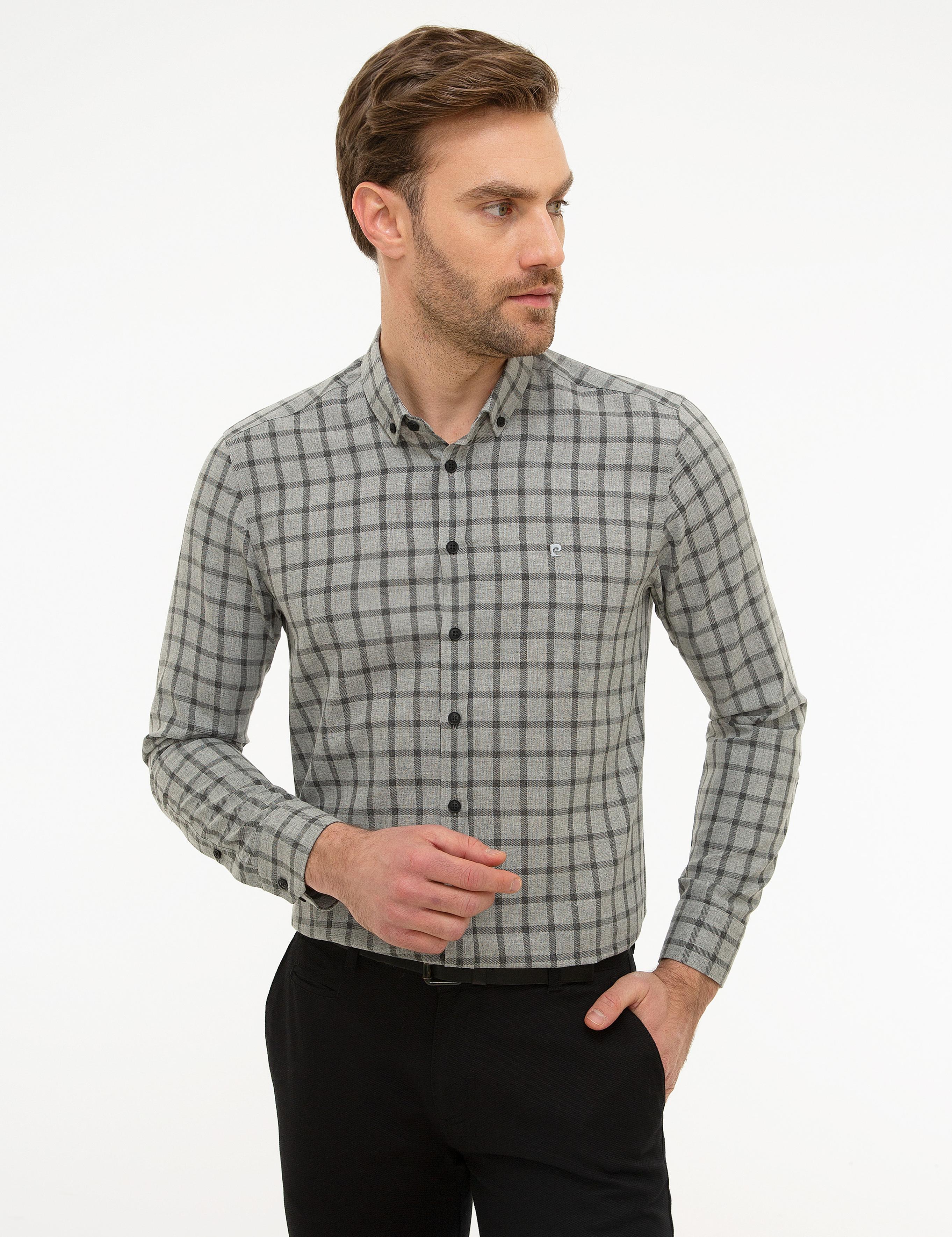 Gri Slim Fit Gömlek