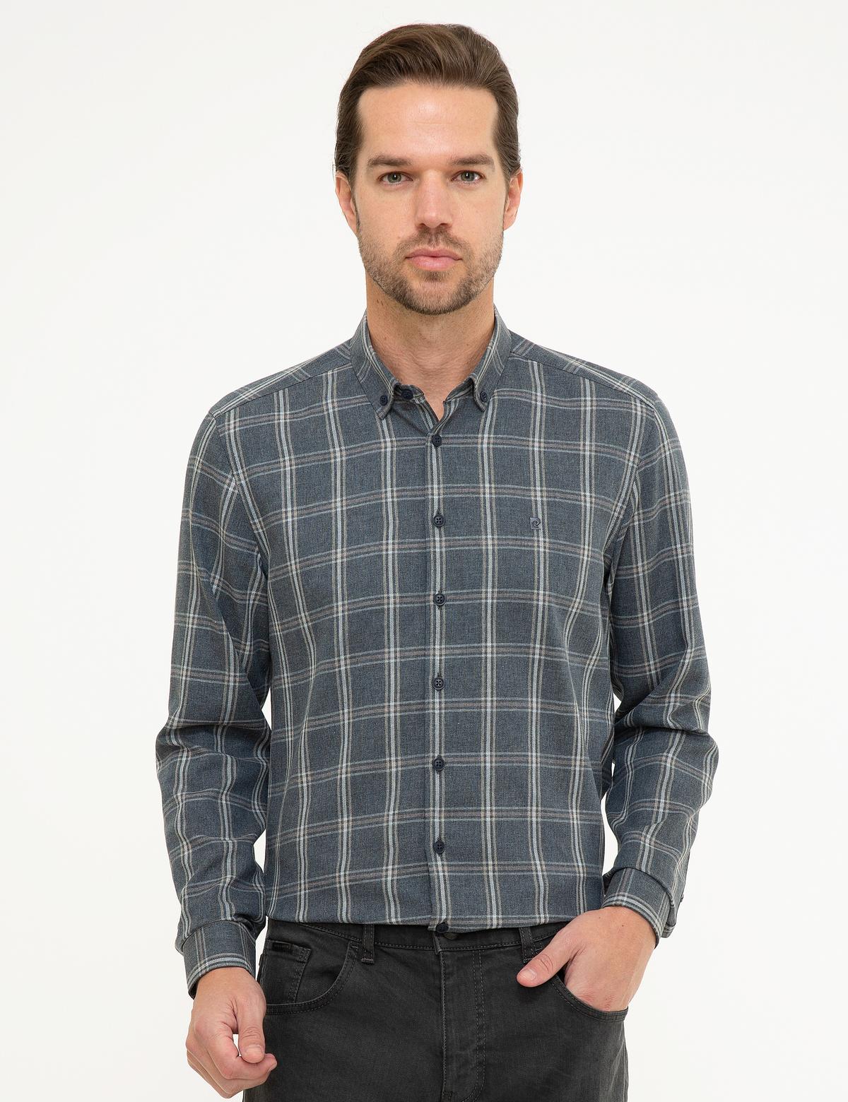 Lacivert Slim Fit Gömlek