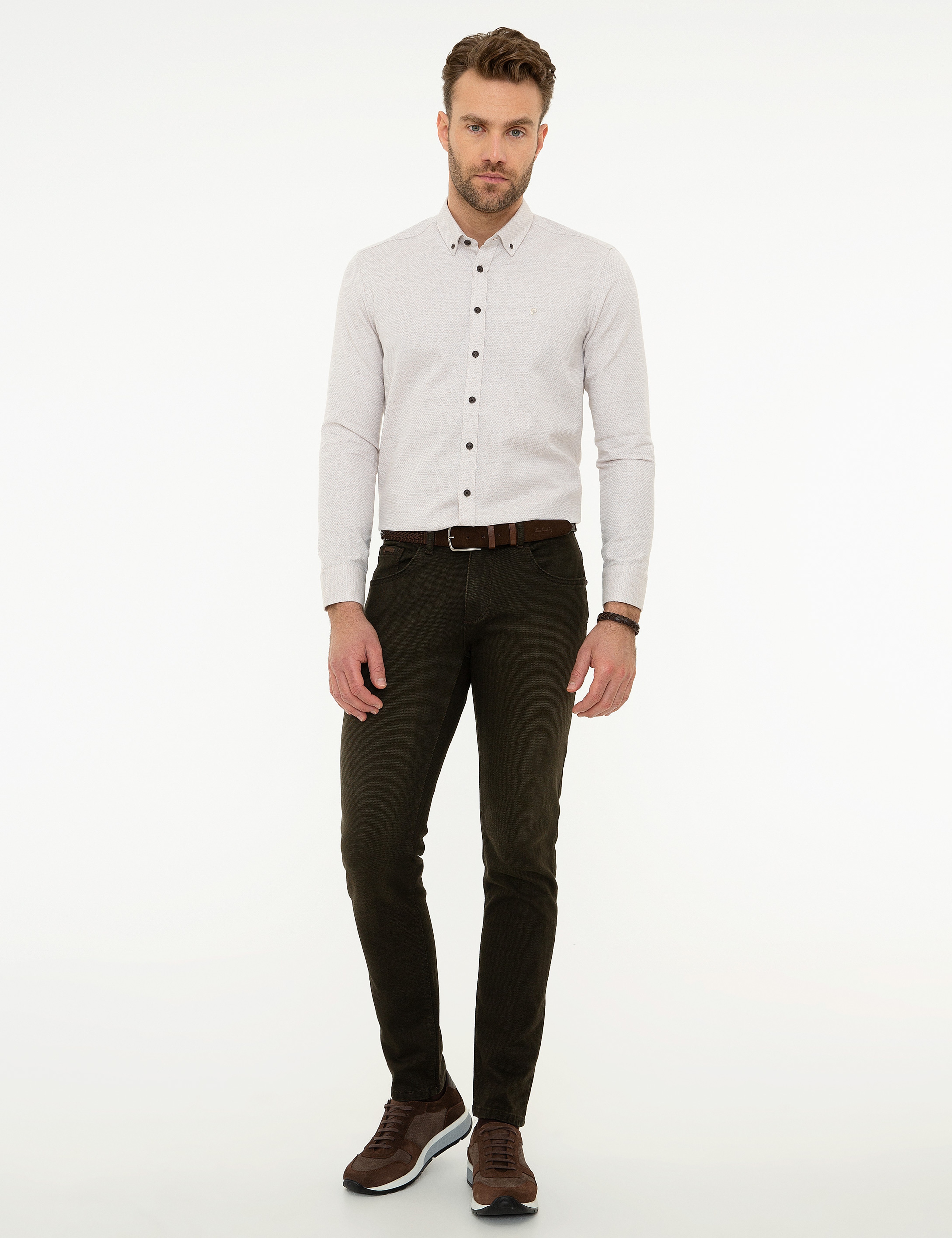 Haki Slim Fit Jean Pantolon