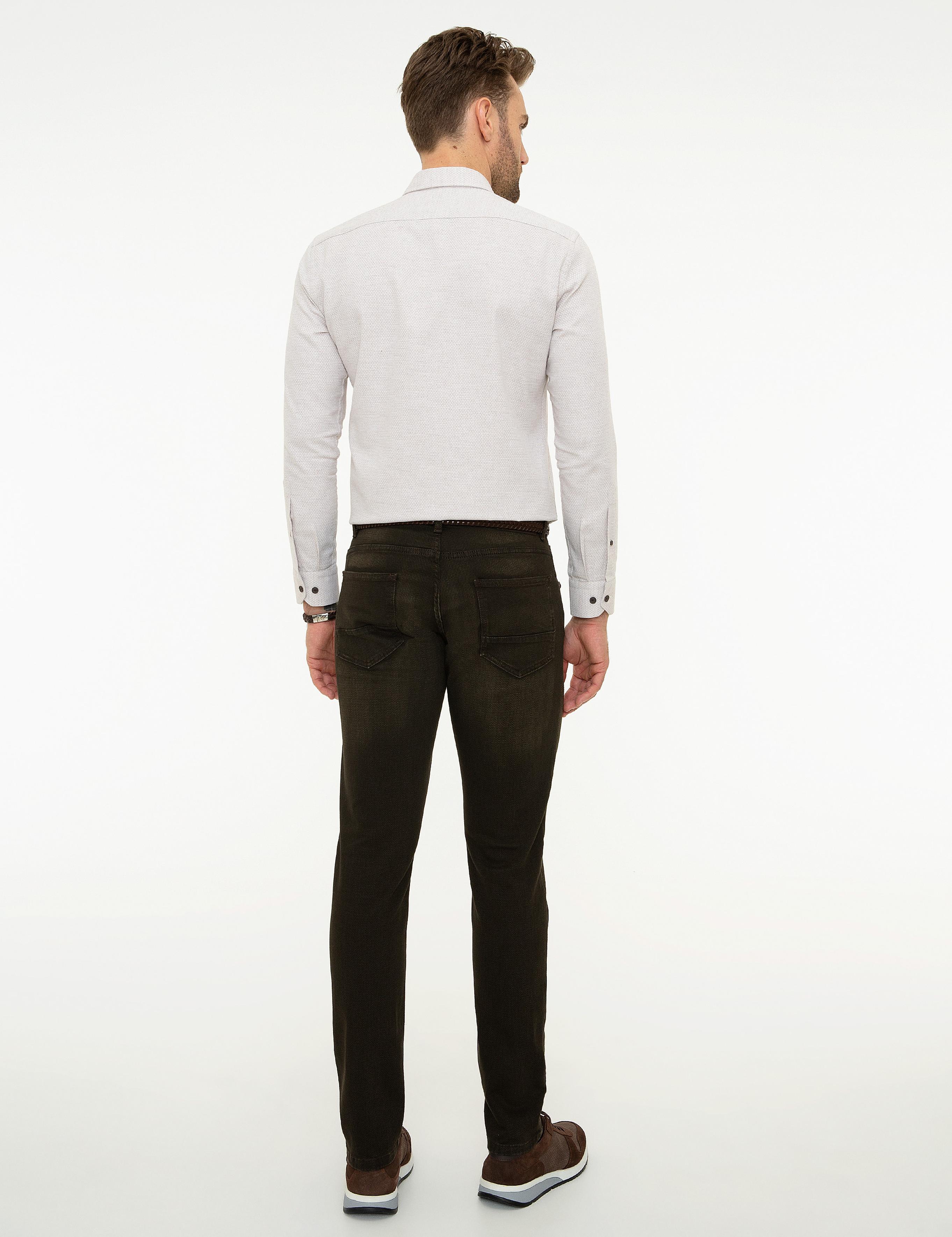 Haki Slim Fit Jean Pantolon