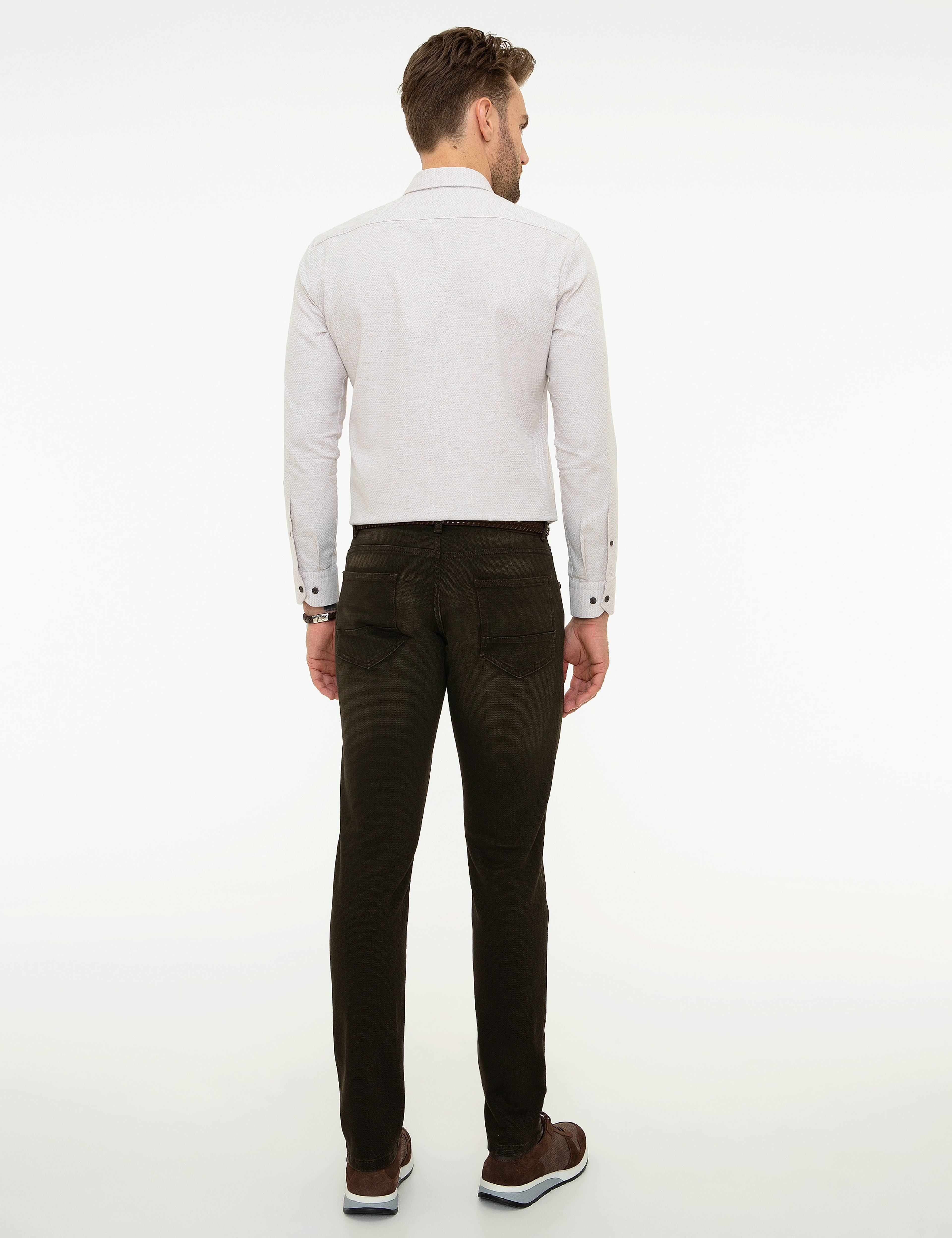 Haki Slim Fit Jean Pantolon