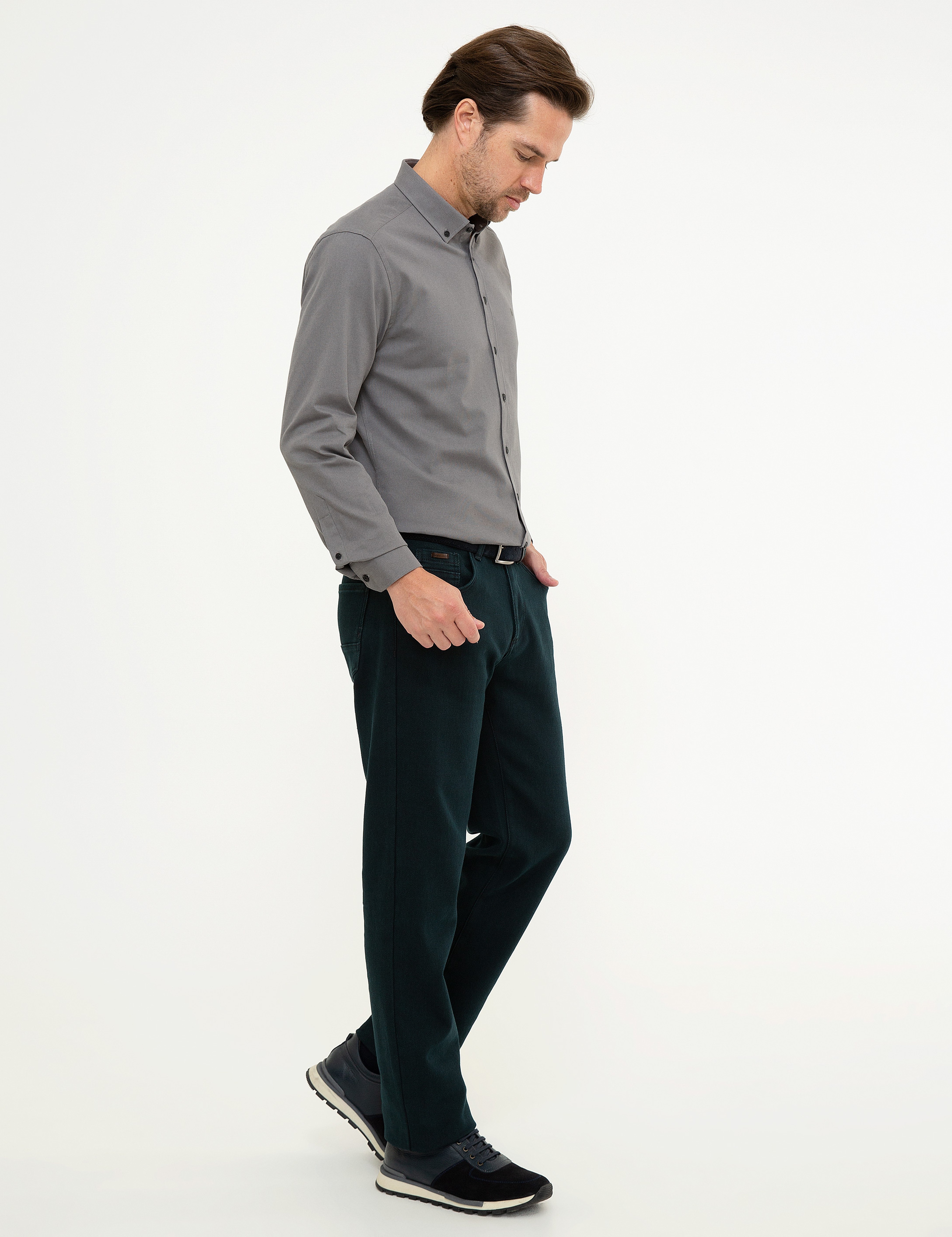 Haki Straight Fit Jean Pantolon - Image 2