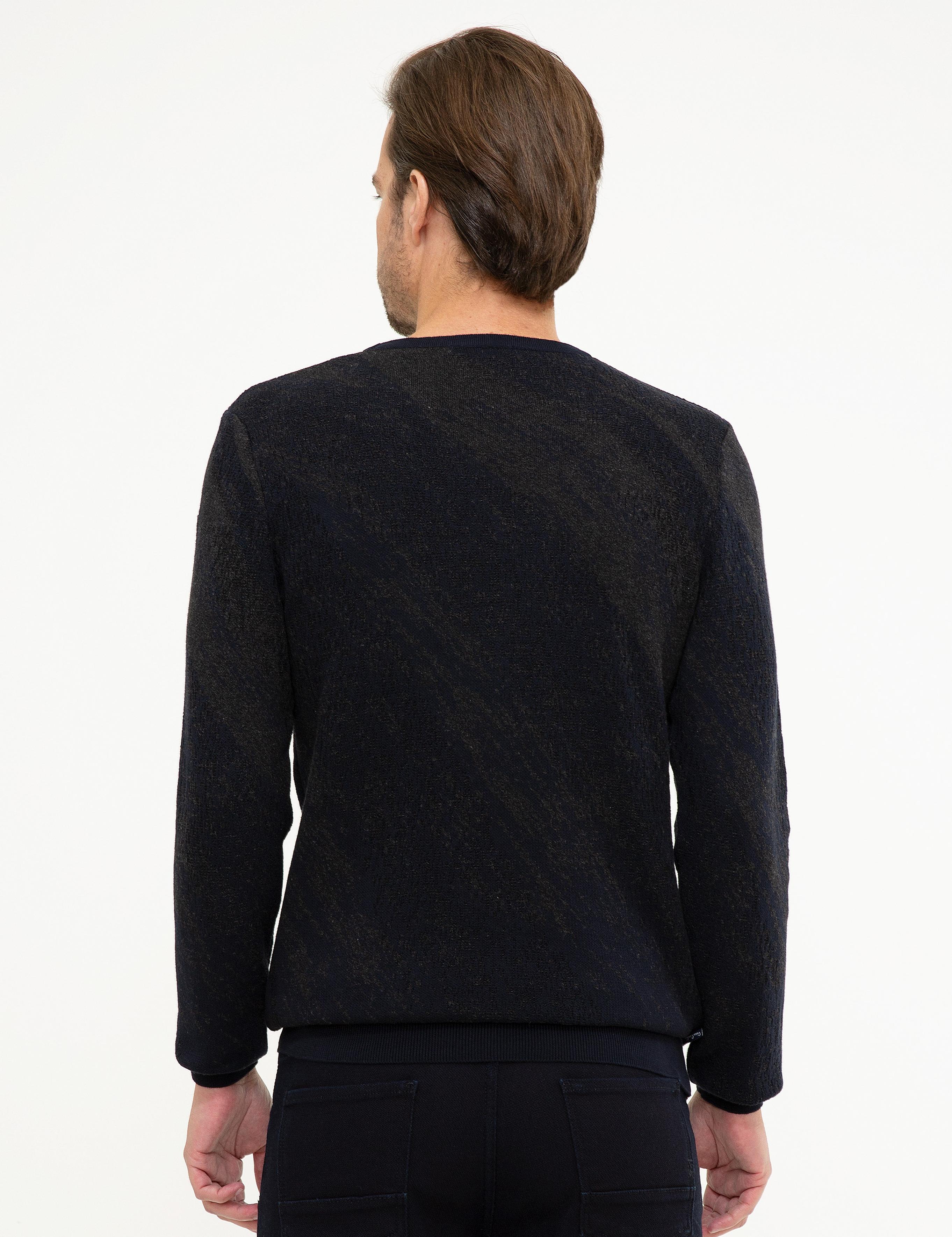 Koyu Lacivert Slim Fit Triko Kazak