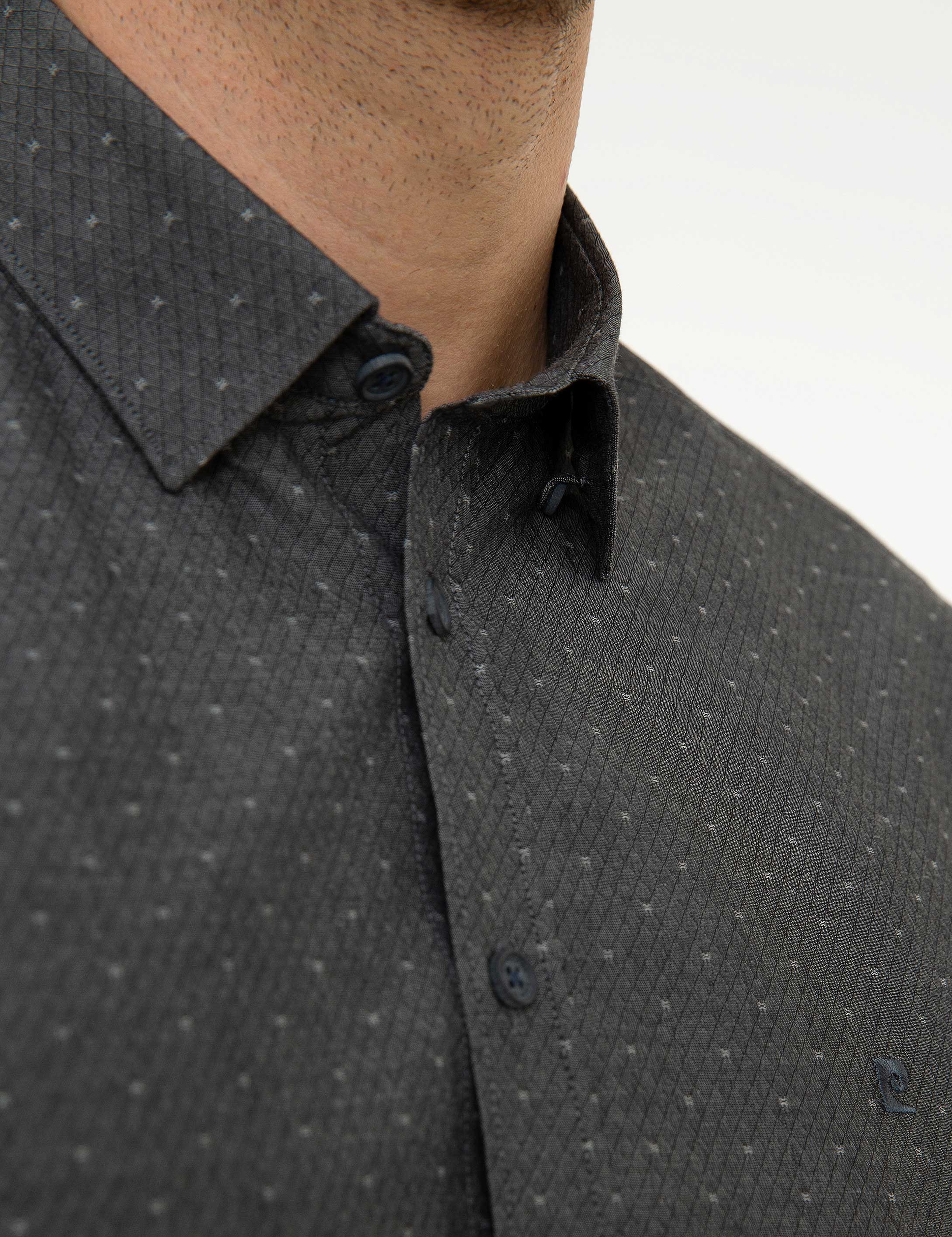 Antrasit Slim Fit Gömlek - Image 5