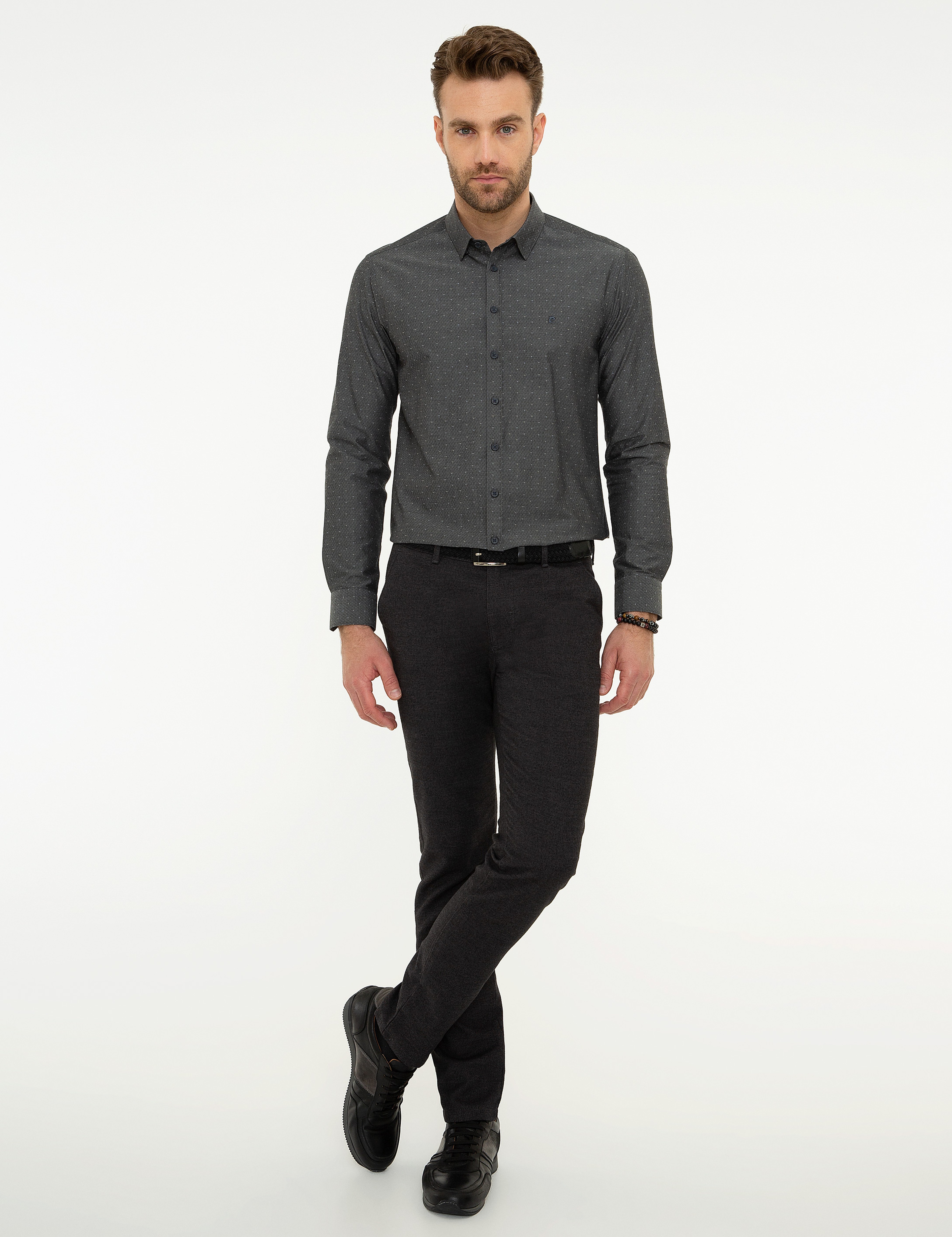 Antrasit Slim Fit Gömlek - Image 4