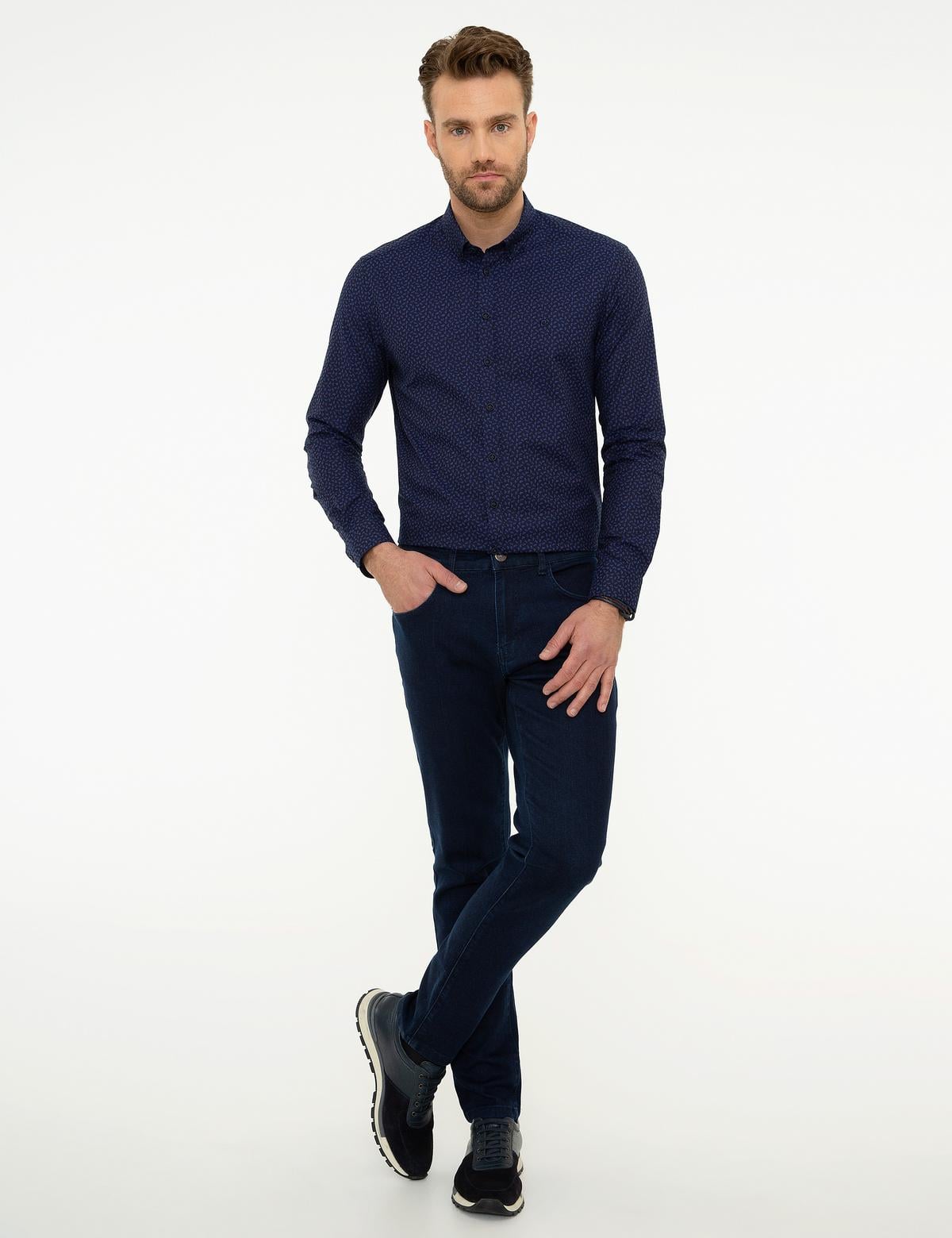 Saks Mavi Slim Fit Gömlek - 50216164001
