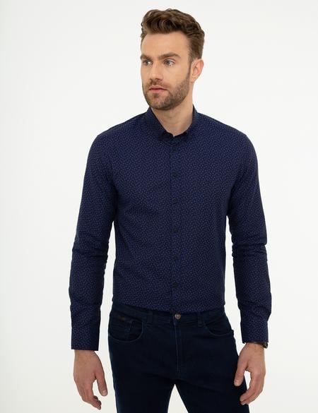 Saks Mavi Slim Fit Gömlek - 50216164001