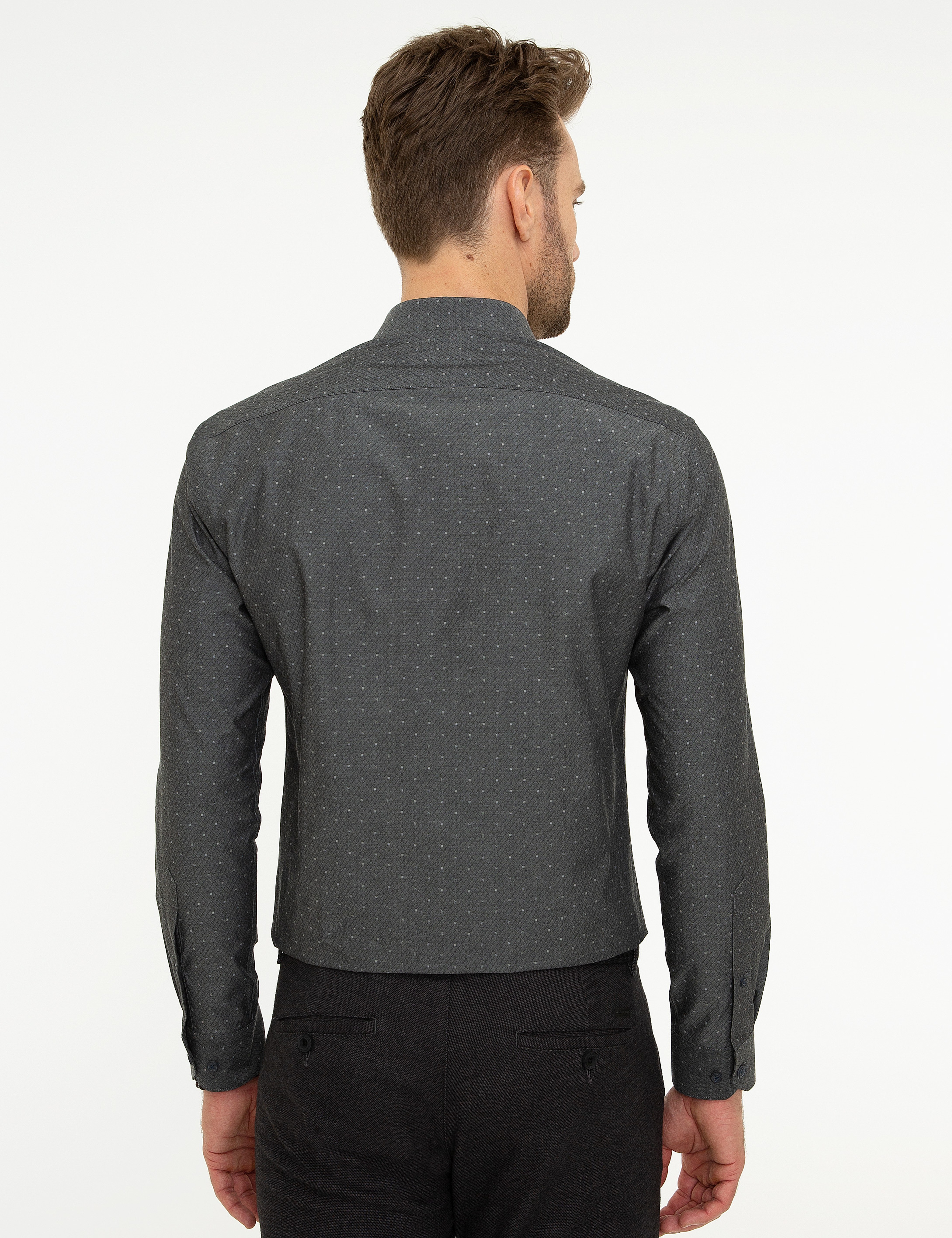 Antrasit Slim Fit Gömlek - Image 3