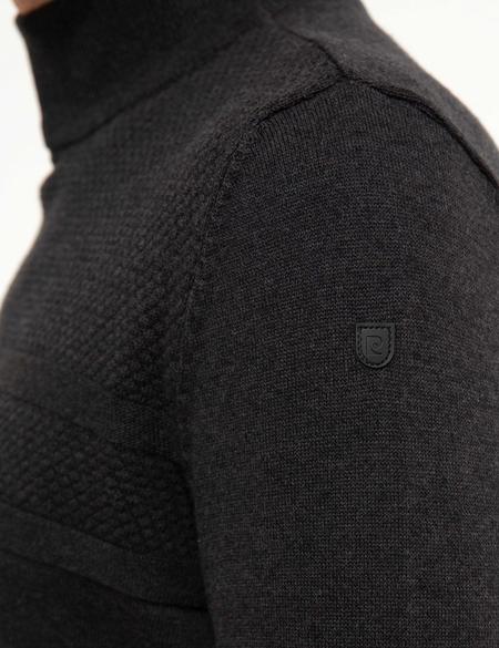 Antrasit Melanj Slim Fit Kazak - 50216862031