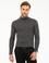 Antrasit Melanj Slim Fit Yarım Balıkçı Yaka Sweatshirt