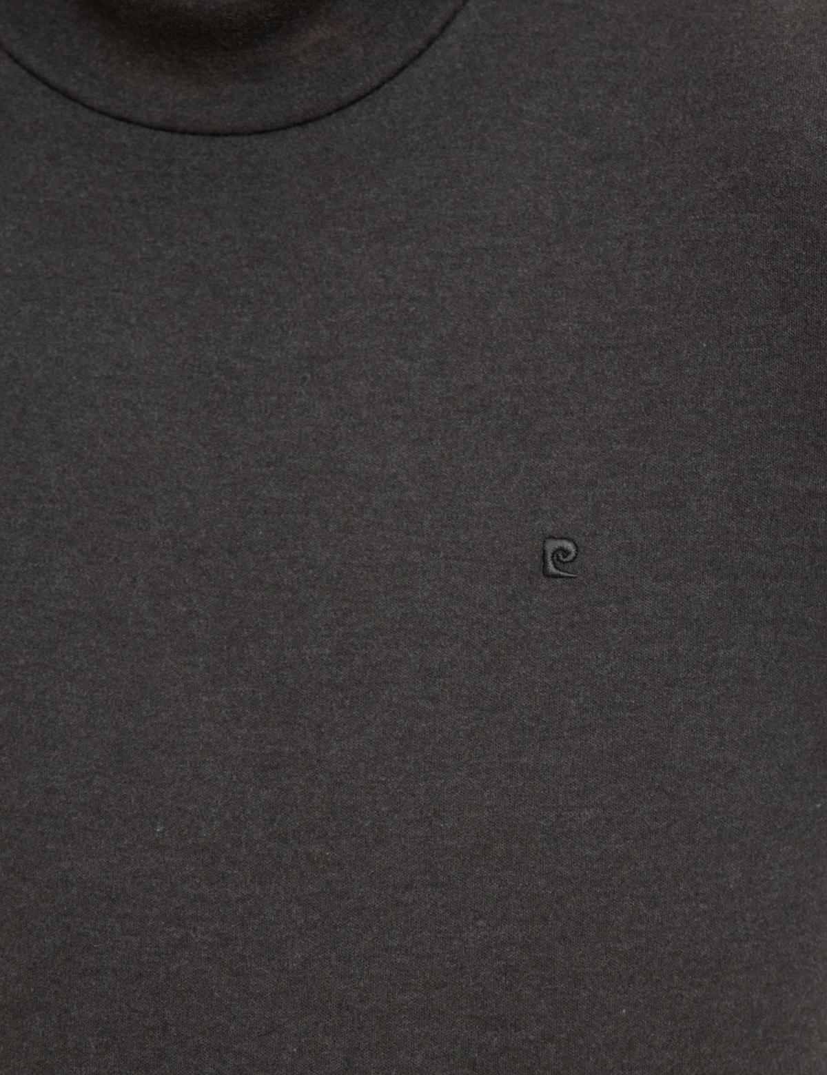 Antrasit Melanj Slim Fit Yarım Balıkçı Yaka Sweatshirt - 50218006015