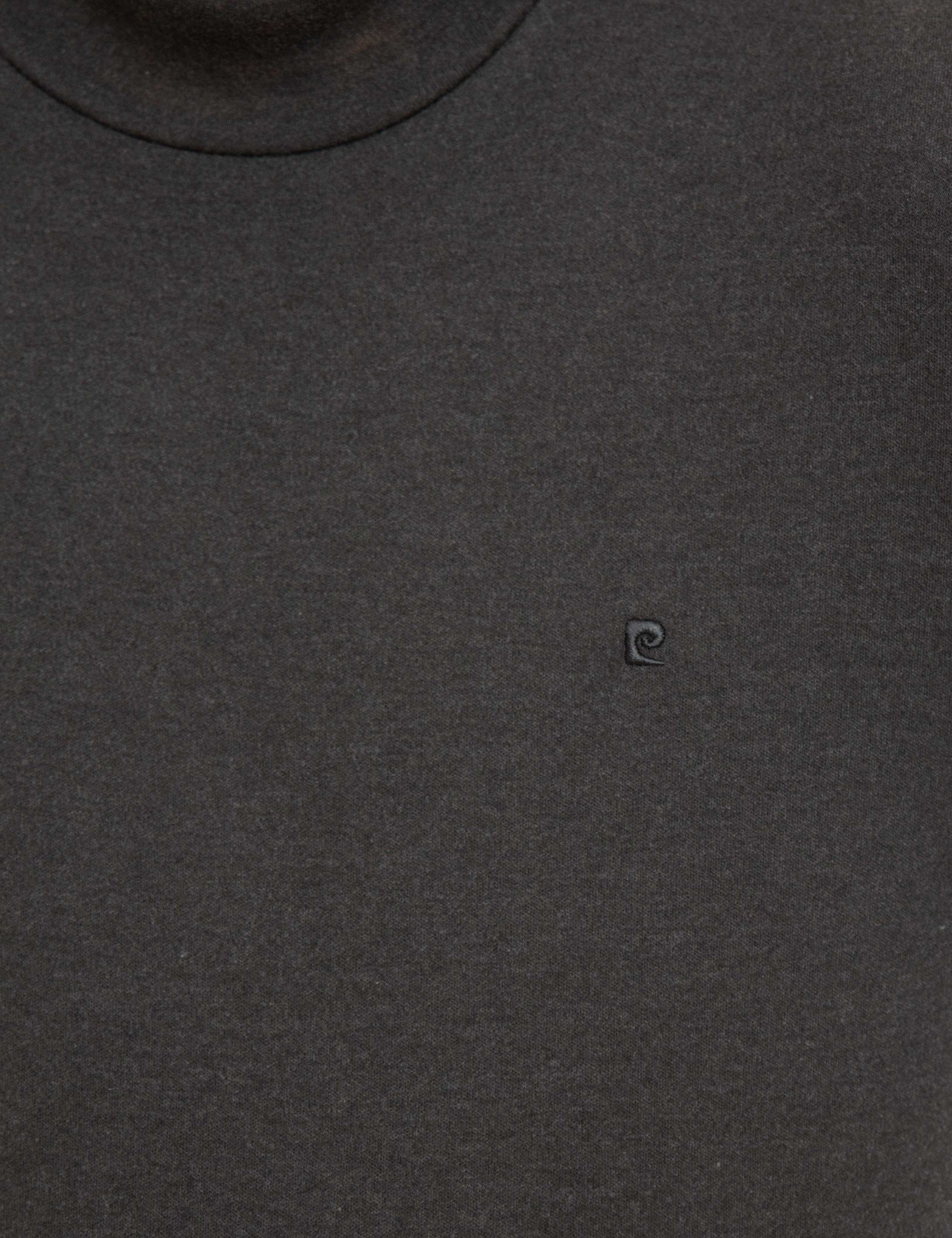 Antrasit Melanj Slim Fit Yarım Balıkçı Yaka Sweatshirt