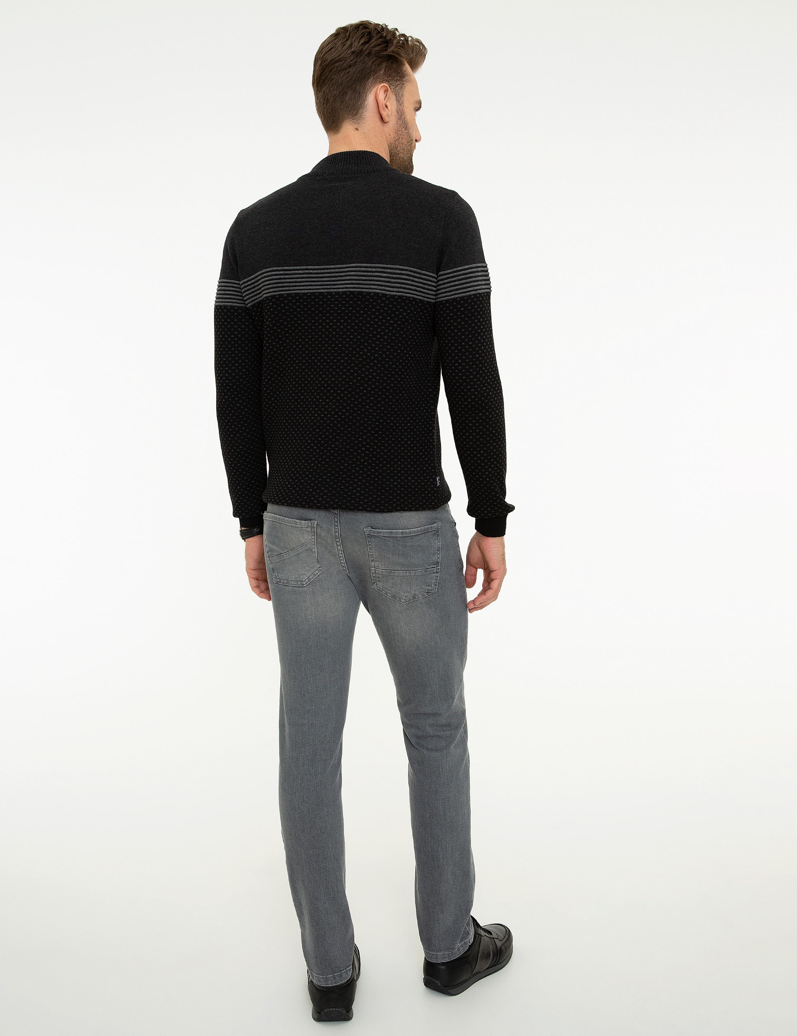 Antrasit Slim Fit Jean Pantolon