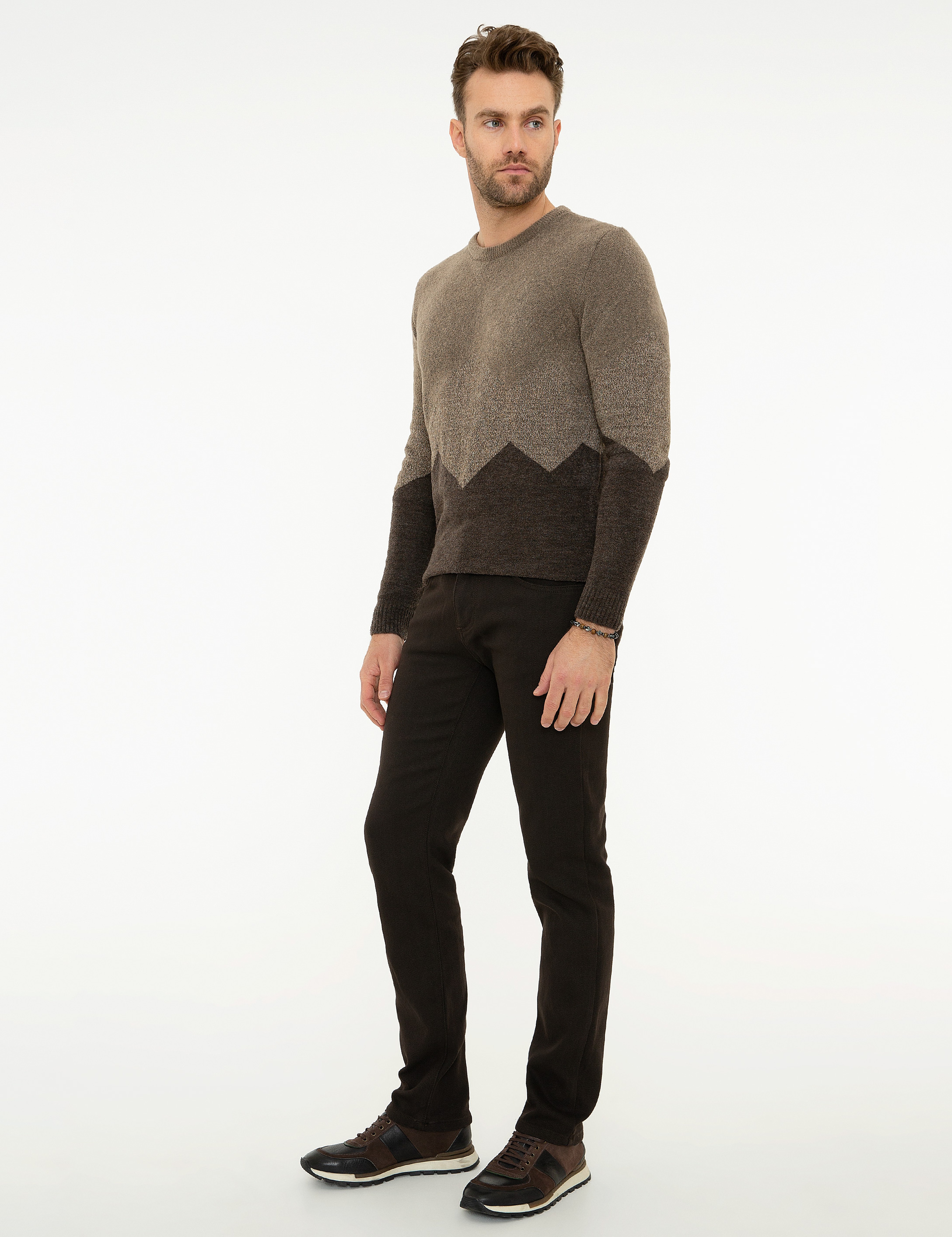 Kahverengi Straight Fit Jean Pantolon - Image 2
