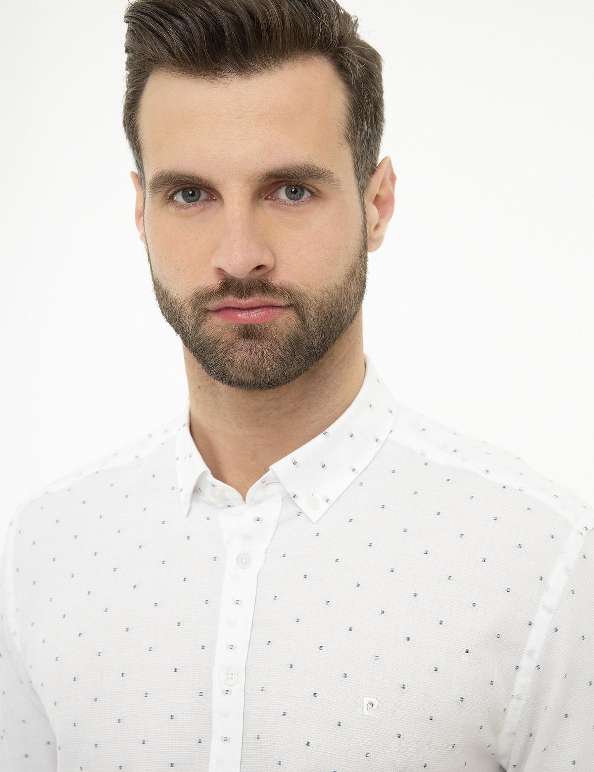 Lacivert Slim Fit Uzun Kollu Gömlek - 50219452018