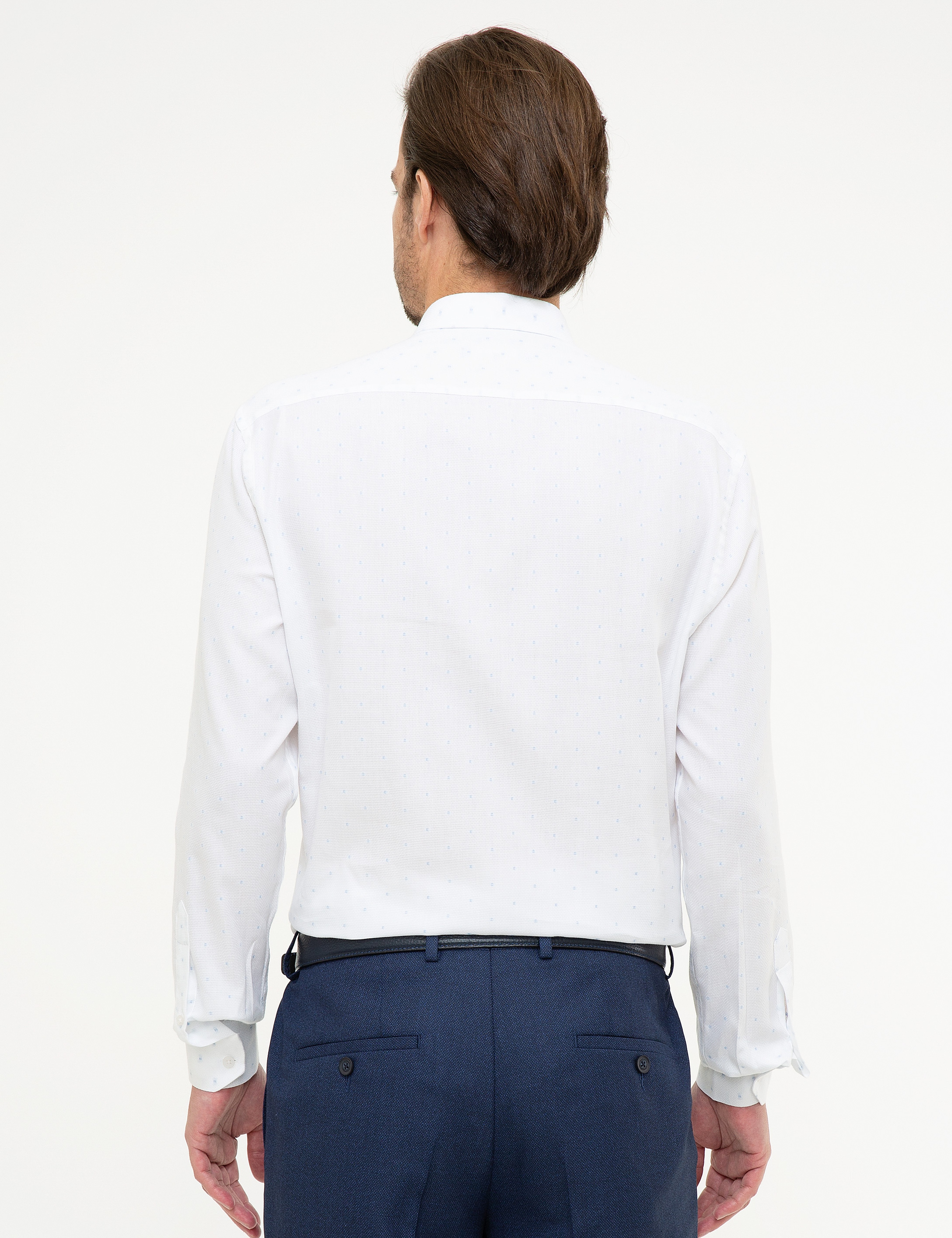 Mavi Slim Fit Gömlek - Image 3