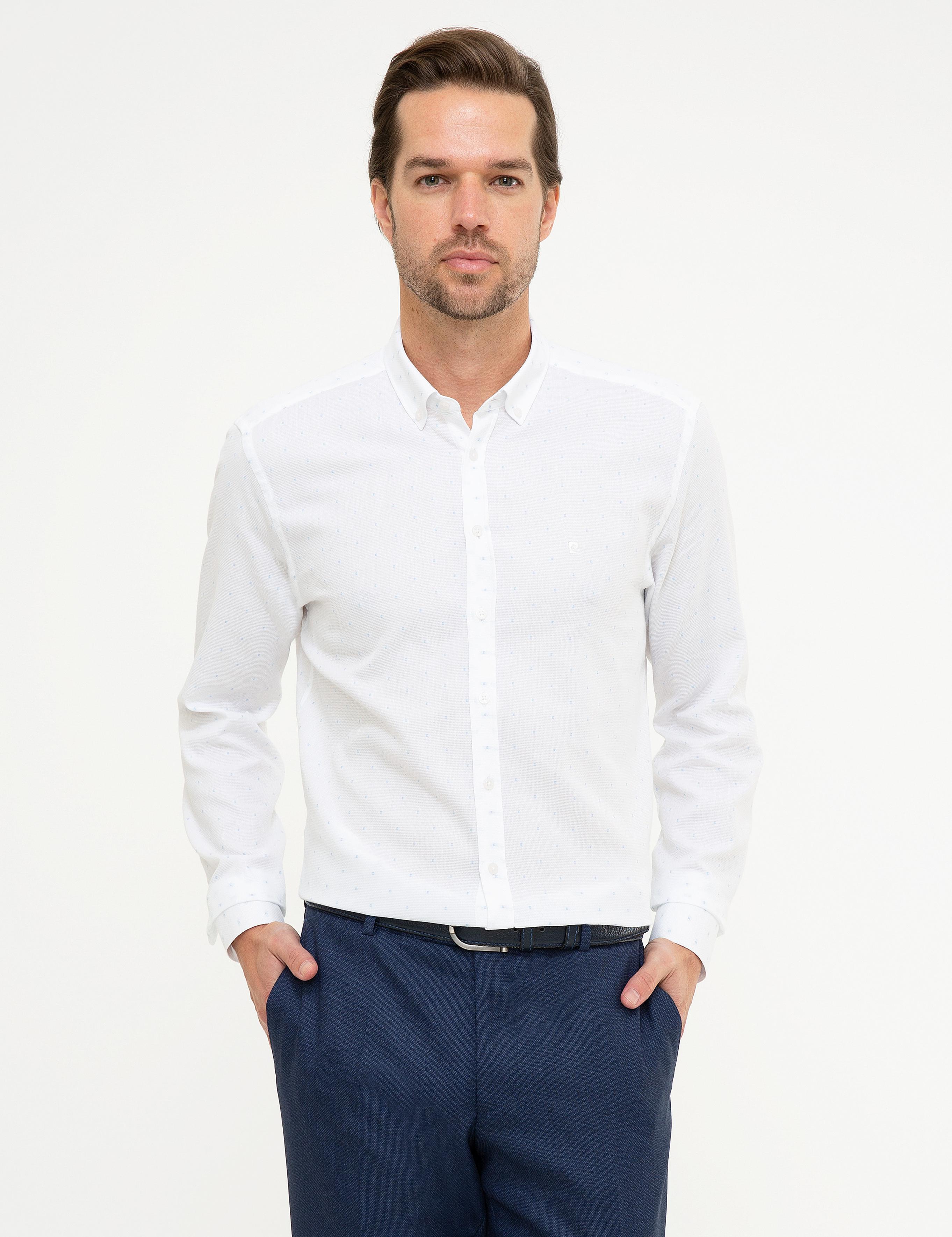 Mavi Slim Fit Uzun Kollu Gömlek