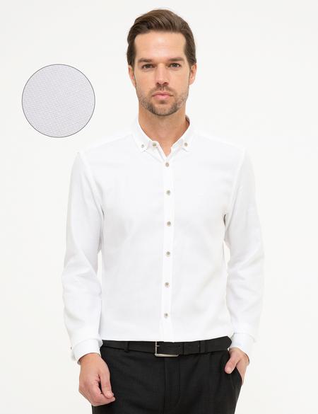 Beyaz Slim Fit Gömlek - 50219464003