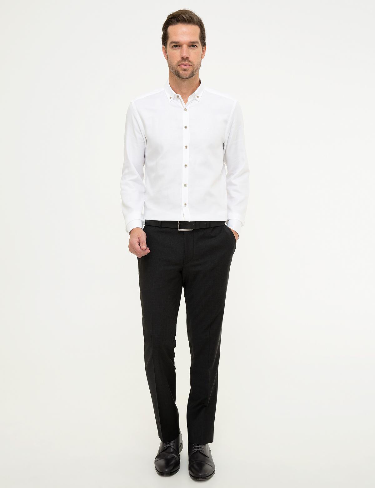 Beyaz Slim Fit Gömlek - 50219464003