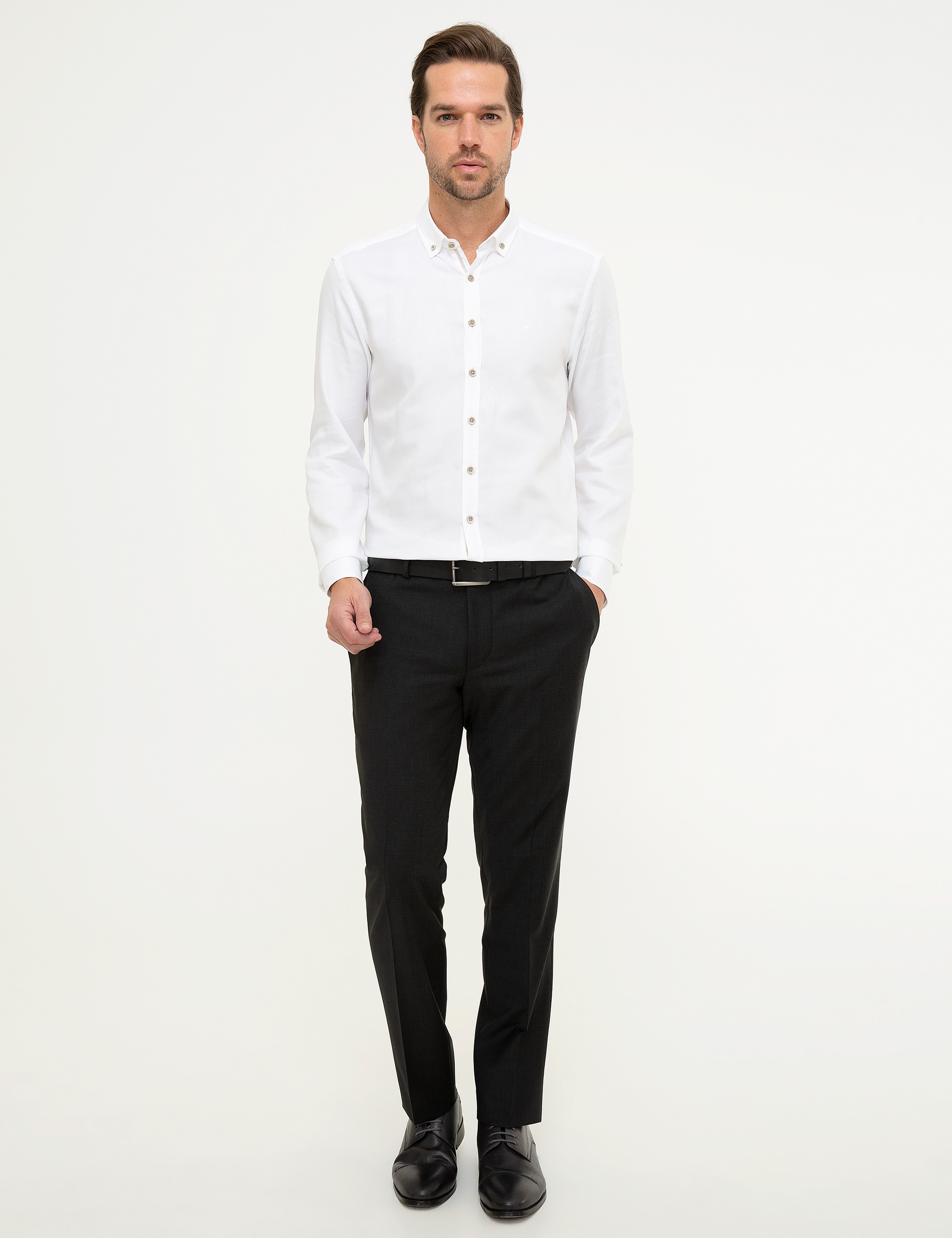 Beyaz Slim Fit Gömlek - Image 4