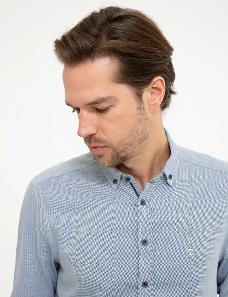 Lacivert Slim Fit Uzun Kollu Gömlek - 50219464075