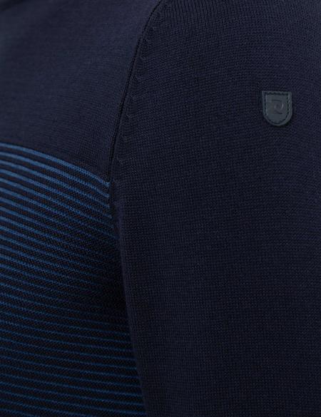 Koyu Lacivert Slim Fit Bisiklet Yaka Triko Kazak - 50216774003