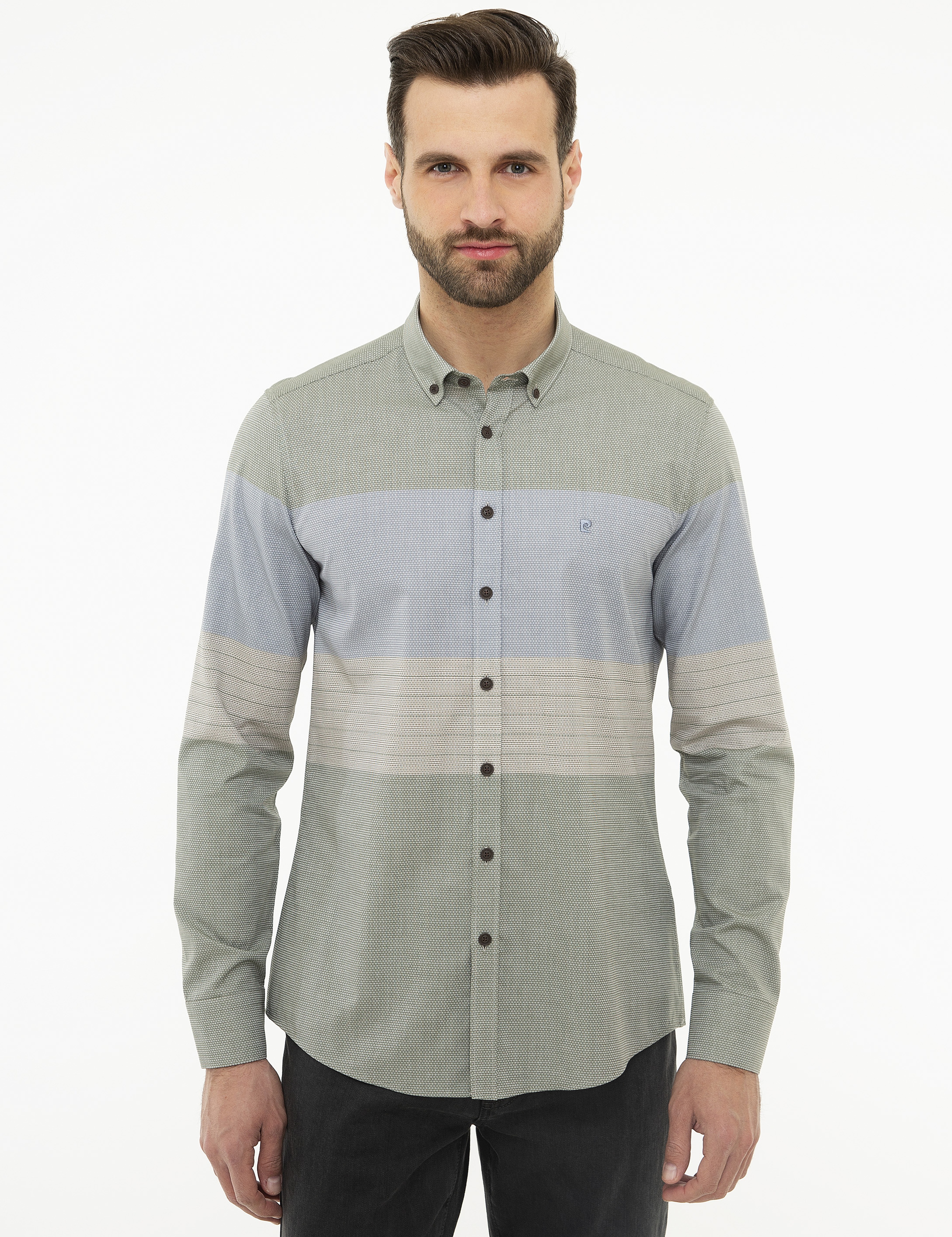 Yeşil Slim Fit Gömlek - Image 1