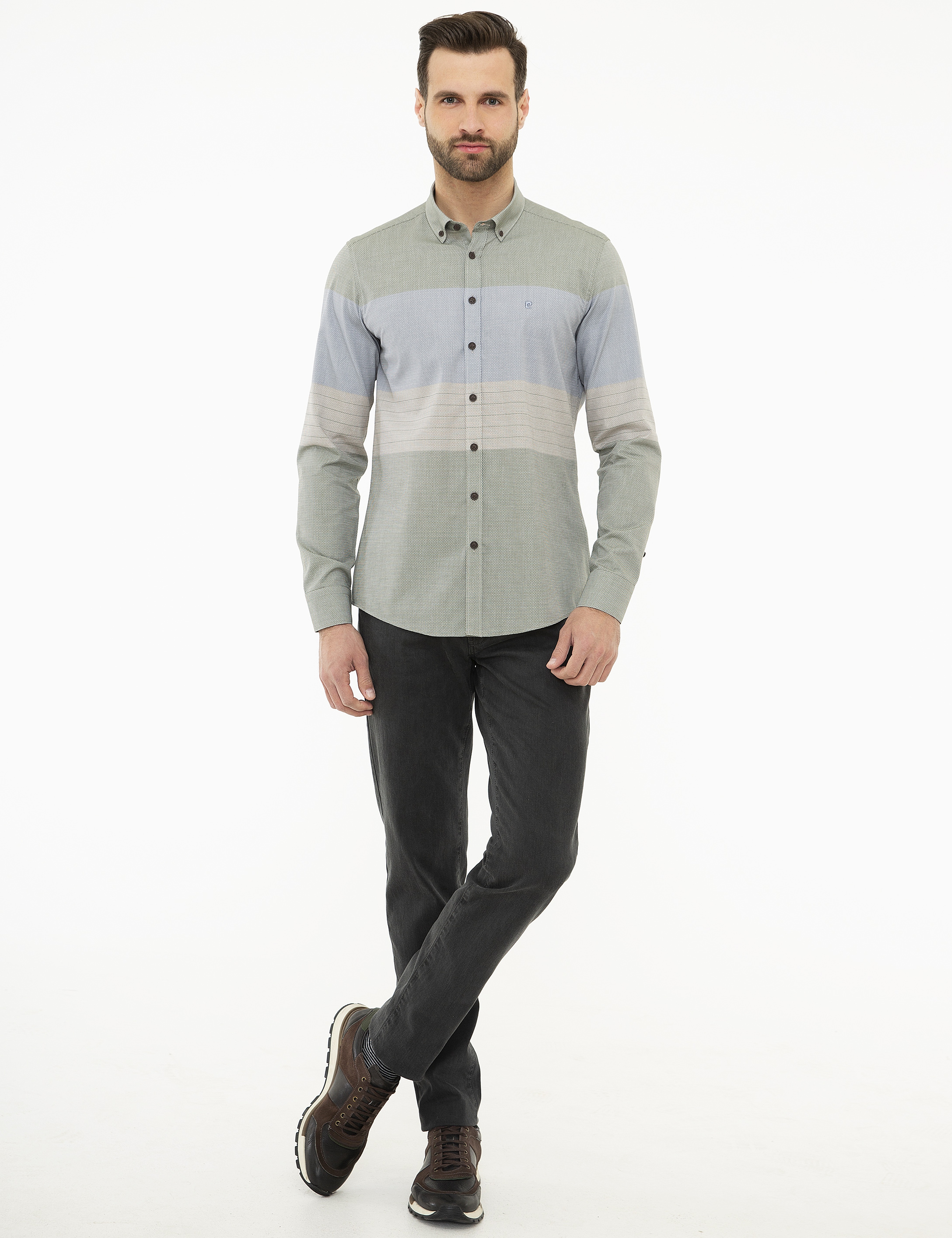 Yeşil Slim Fit Gömlek - Image 4