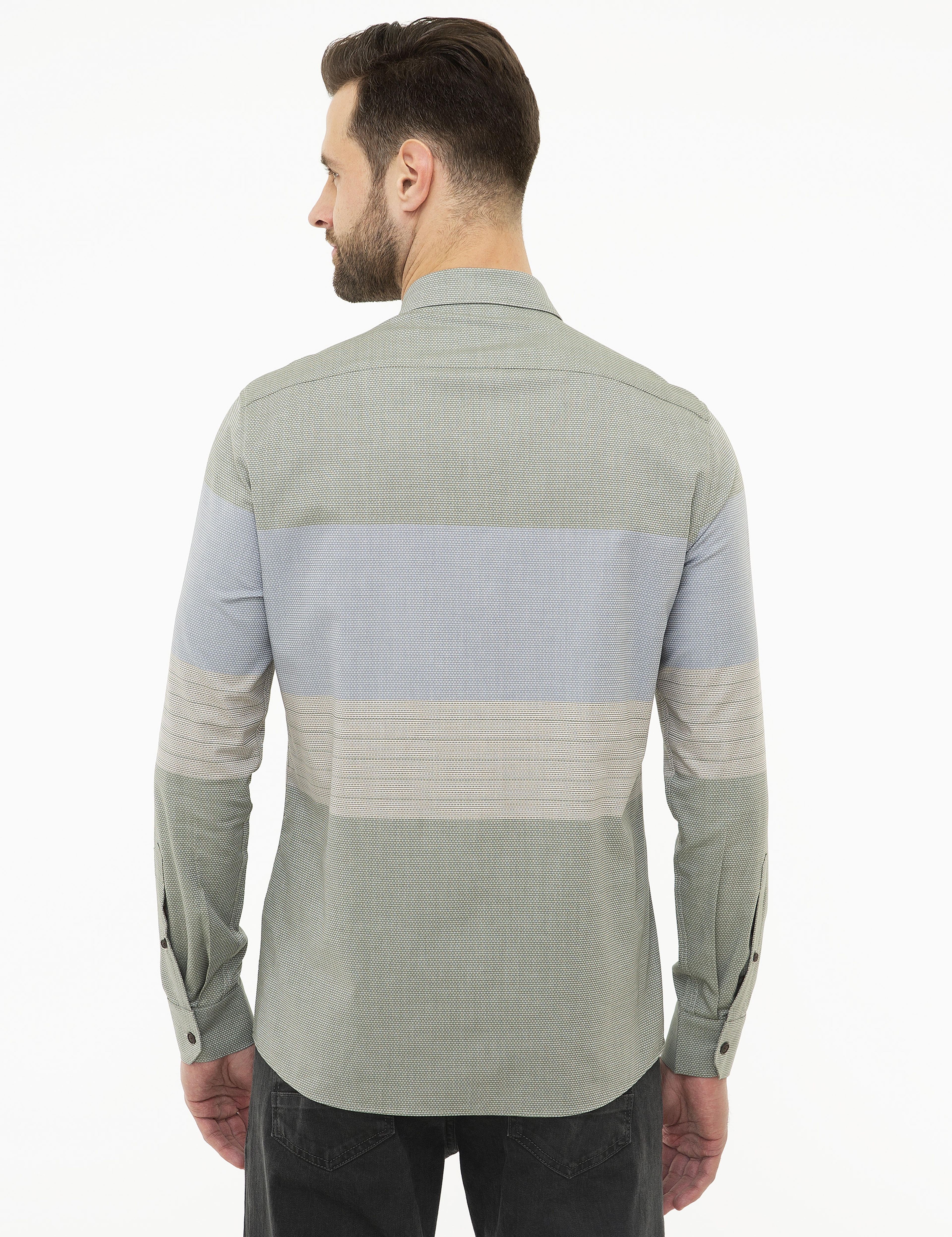Yeşil Slim Fit Gömlek - Image 3