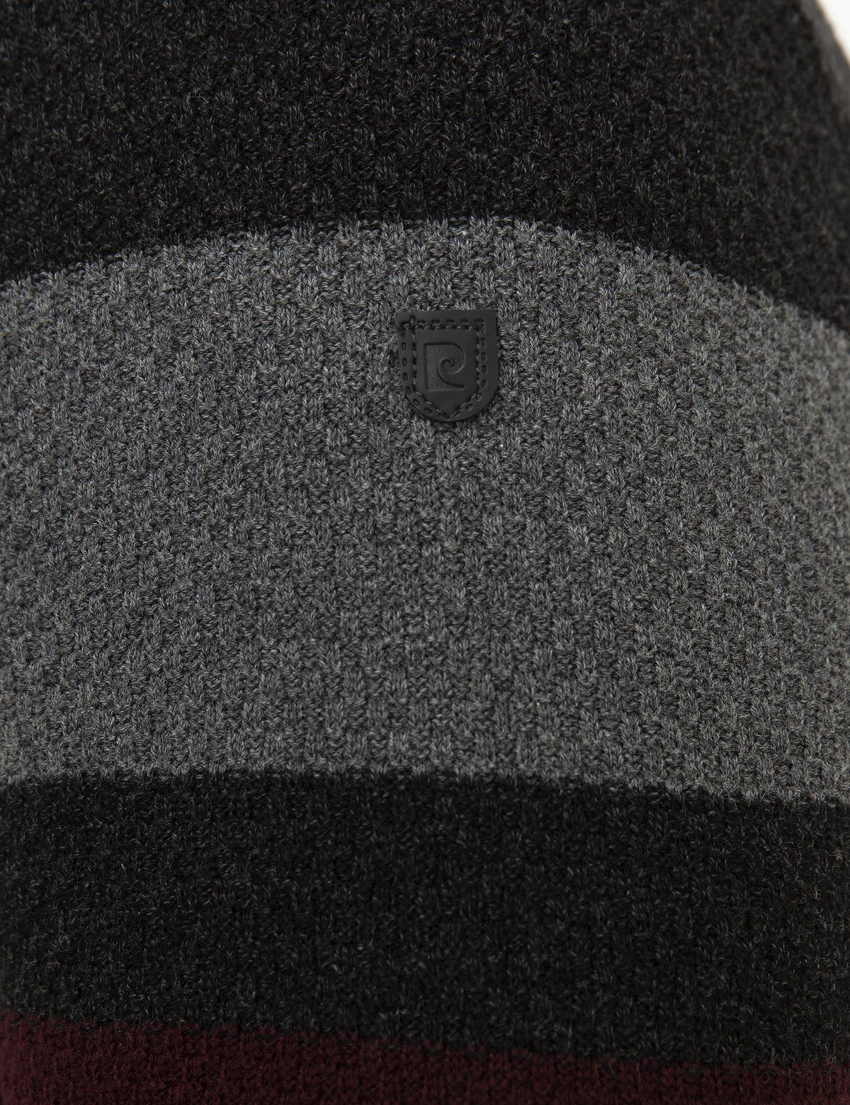 Antrasit Melanj Slim Fit Triko Kazak - 50218121001