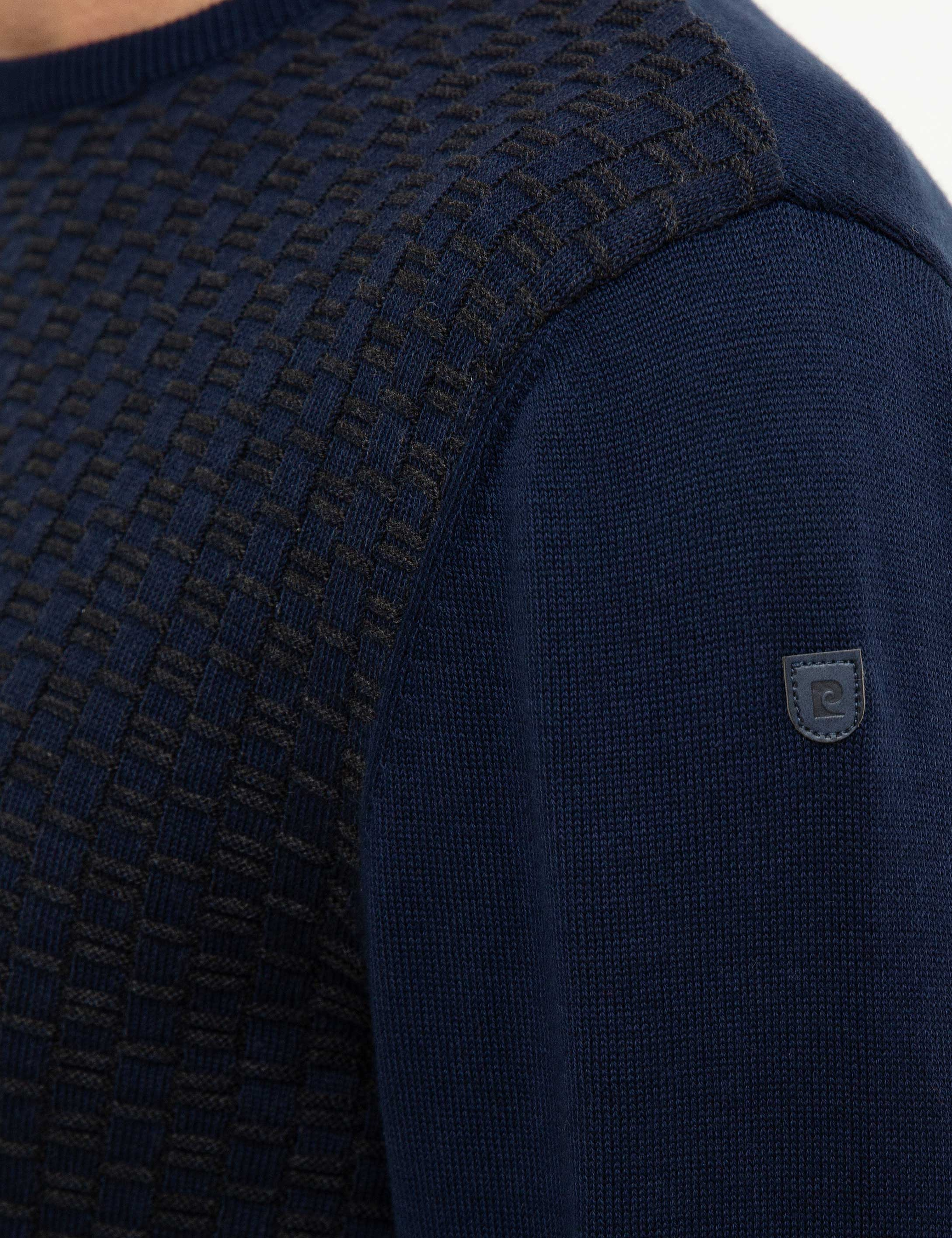 Lacivert Slim Fit Triko Kazak - Image 6