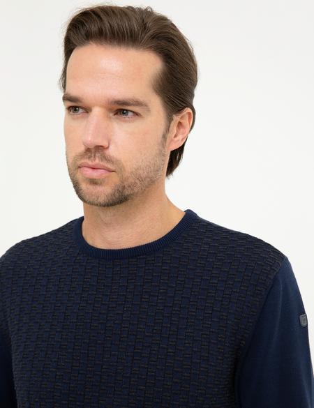 Lacivert Slim Fit Triko Kazak - 50218124019