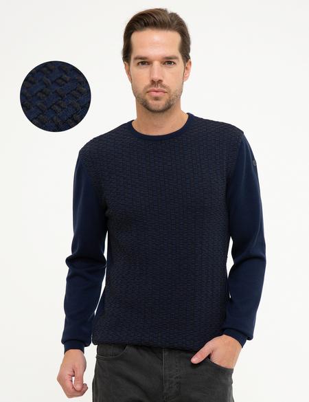 Lacivert Slim Fit Triko Kazak - 50218124019