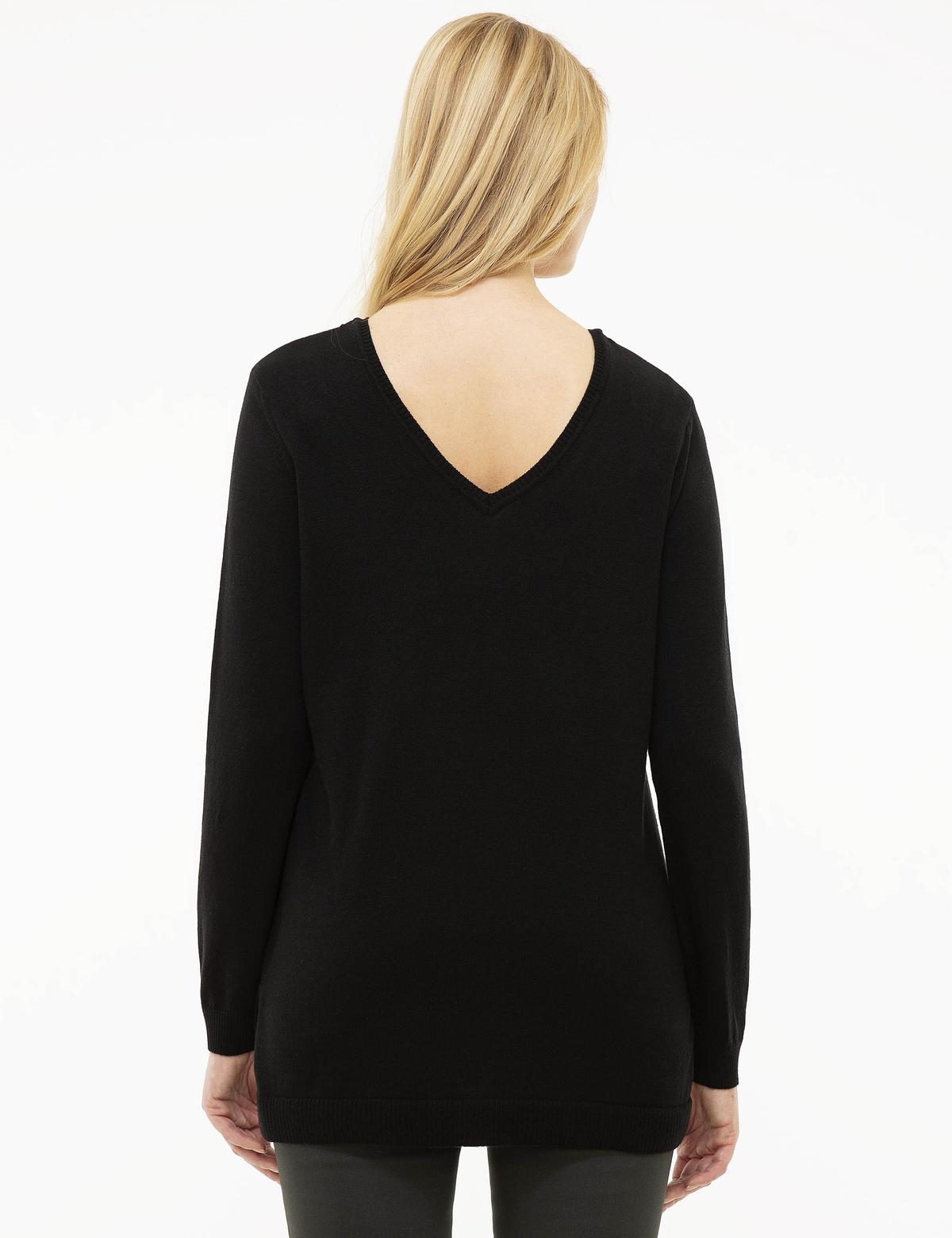 Siyah Regular Fit Kazak - 50215619013