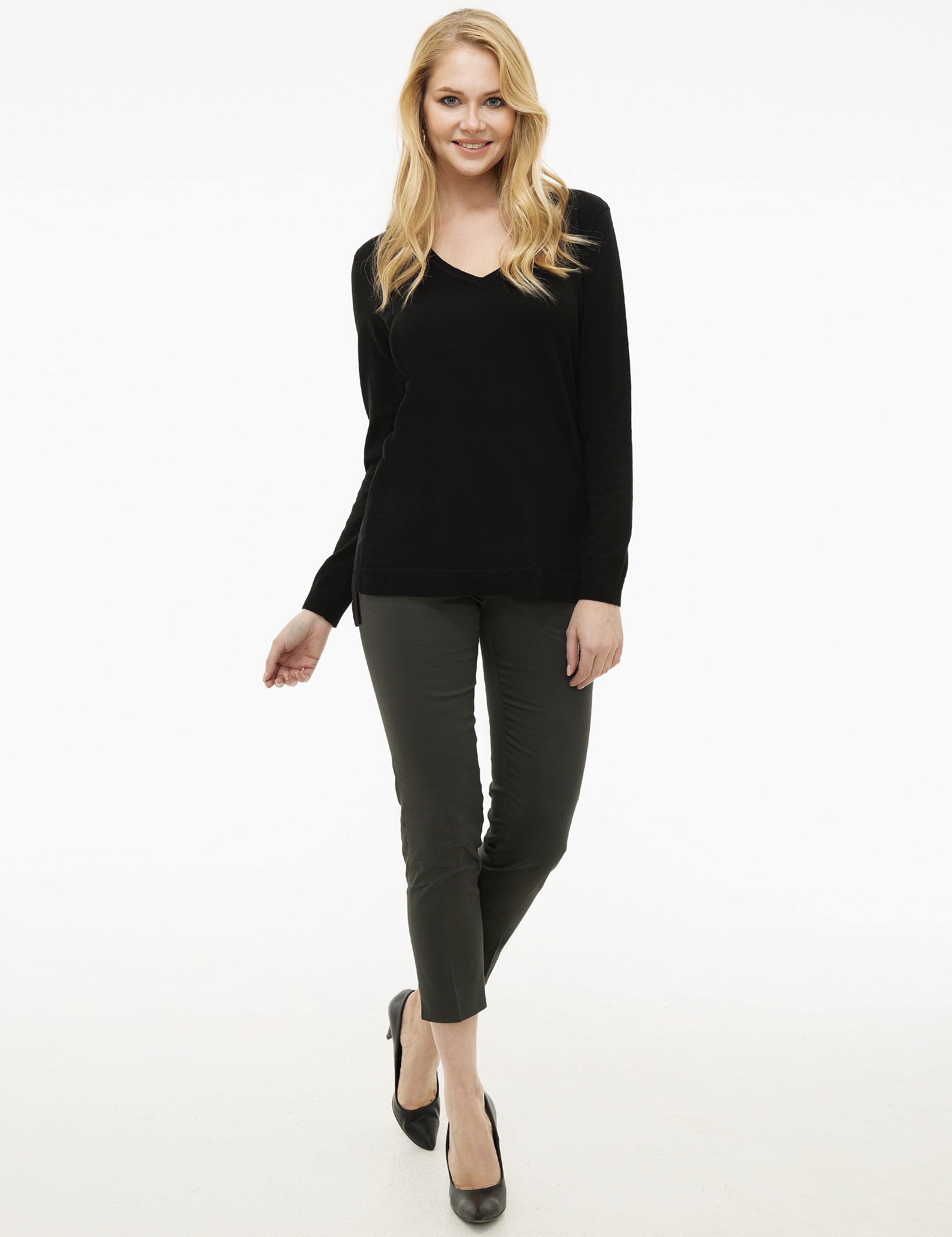 Siyah Regular Fit Kazak