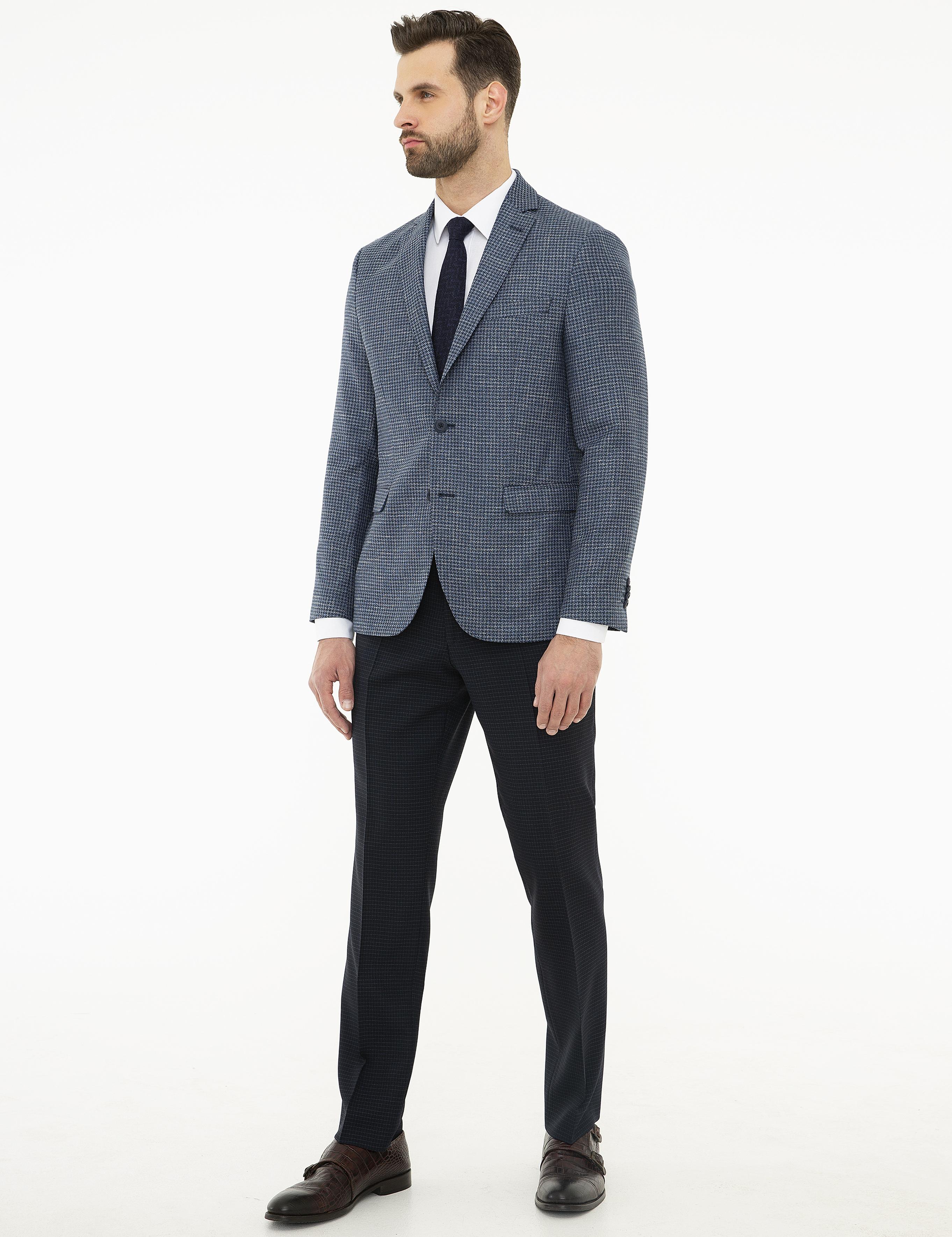 İndigo Slim Fit Ceket
