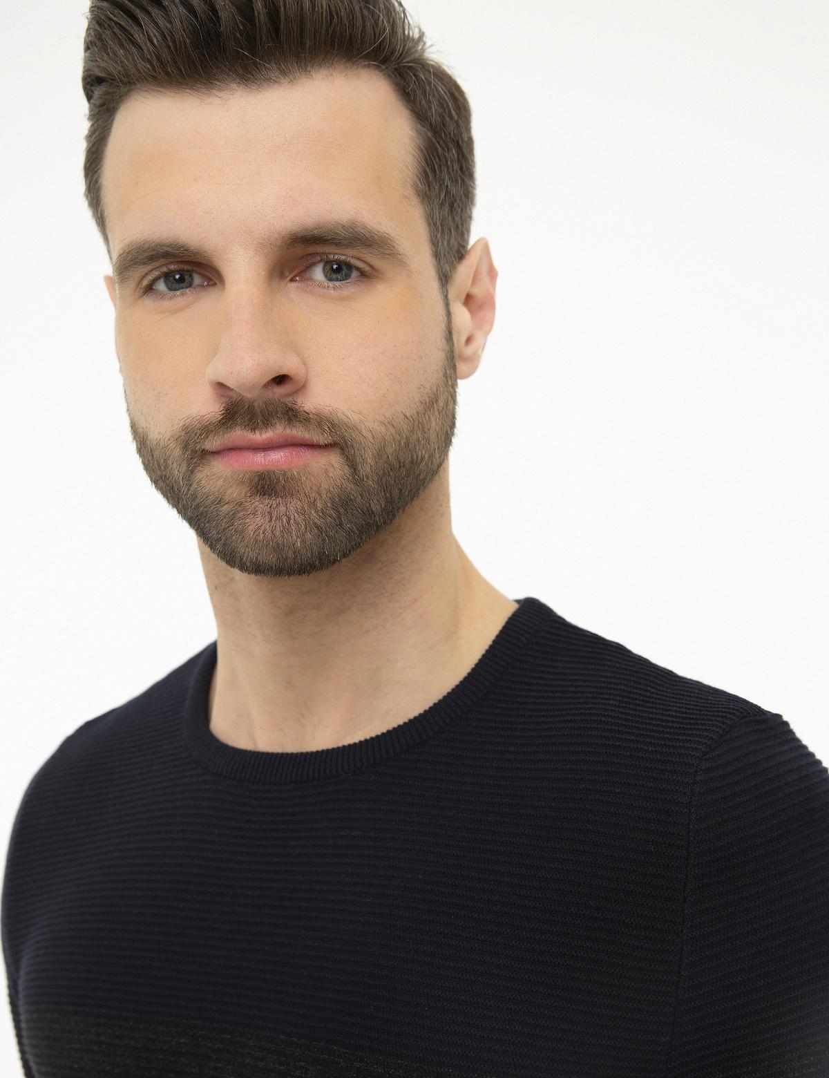 Koyu Lacivert Slim Fit Kazak - 50214524011